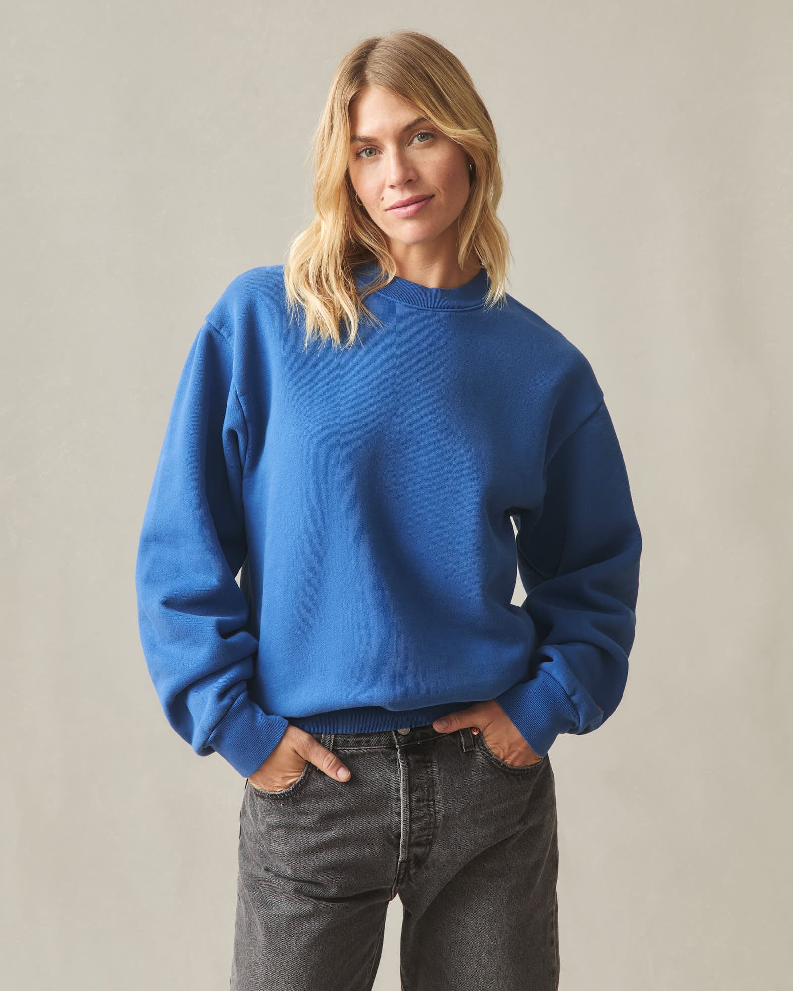 Unisex American Vintage Crew Sweatshirt - Blue Quartz - Image 3