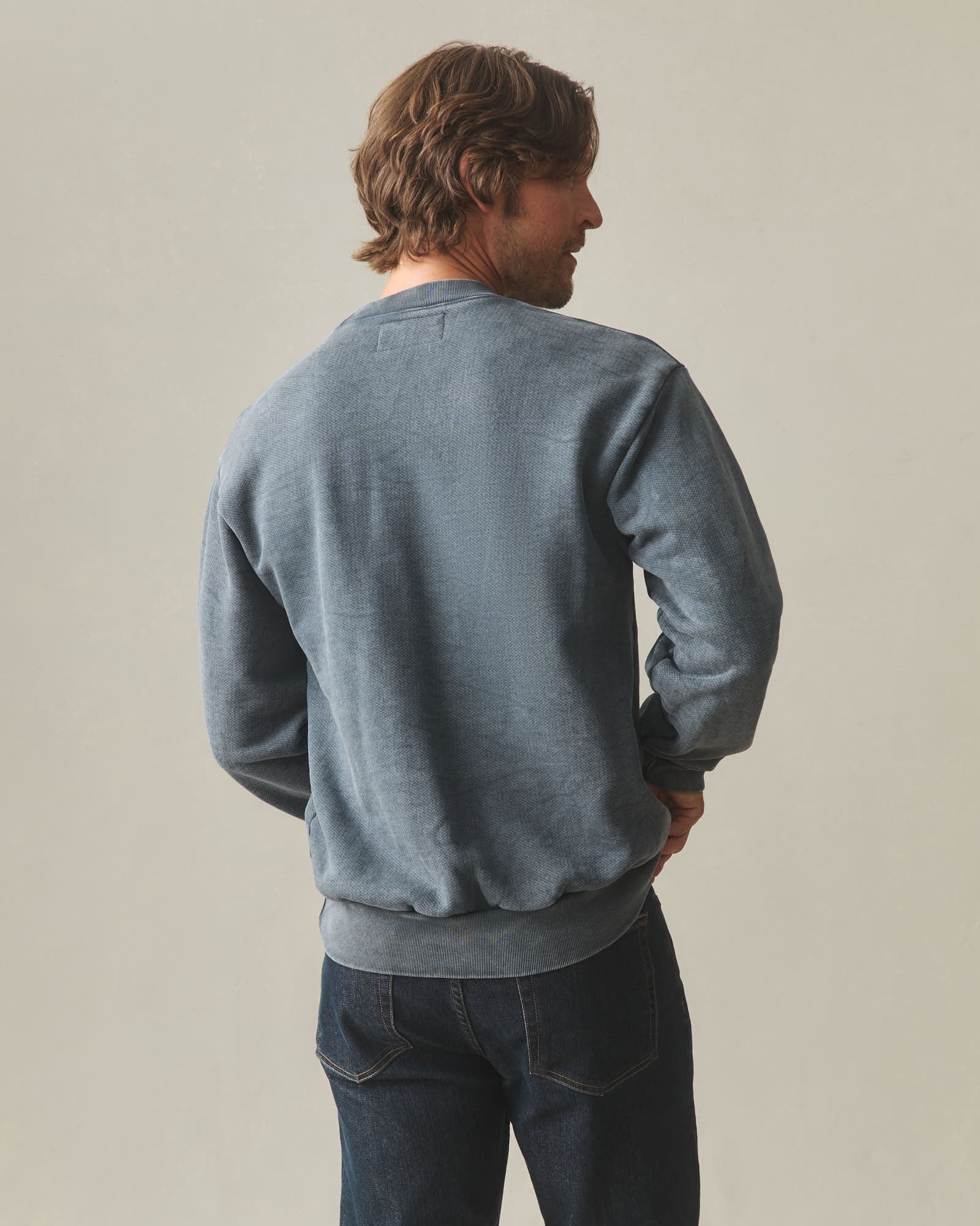 Unisex American Vintage Crew Sweatshirt - Mineral Wash Metropolitan Grey - Image 5