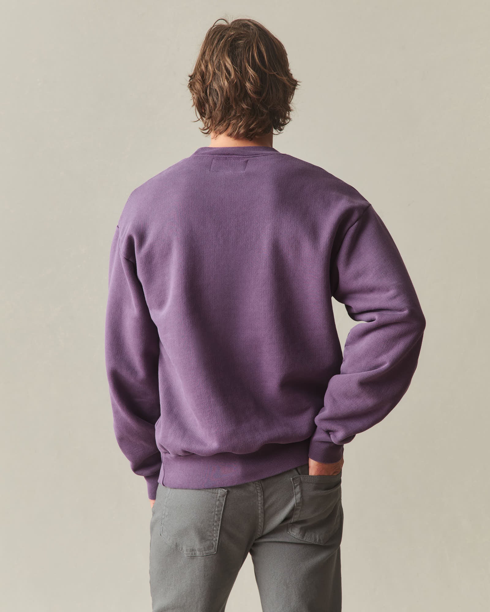 Unisex American Vintage Crew Sweatshirt - Shadow Purple - Image 4