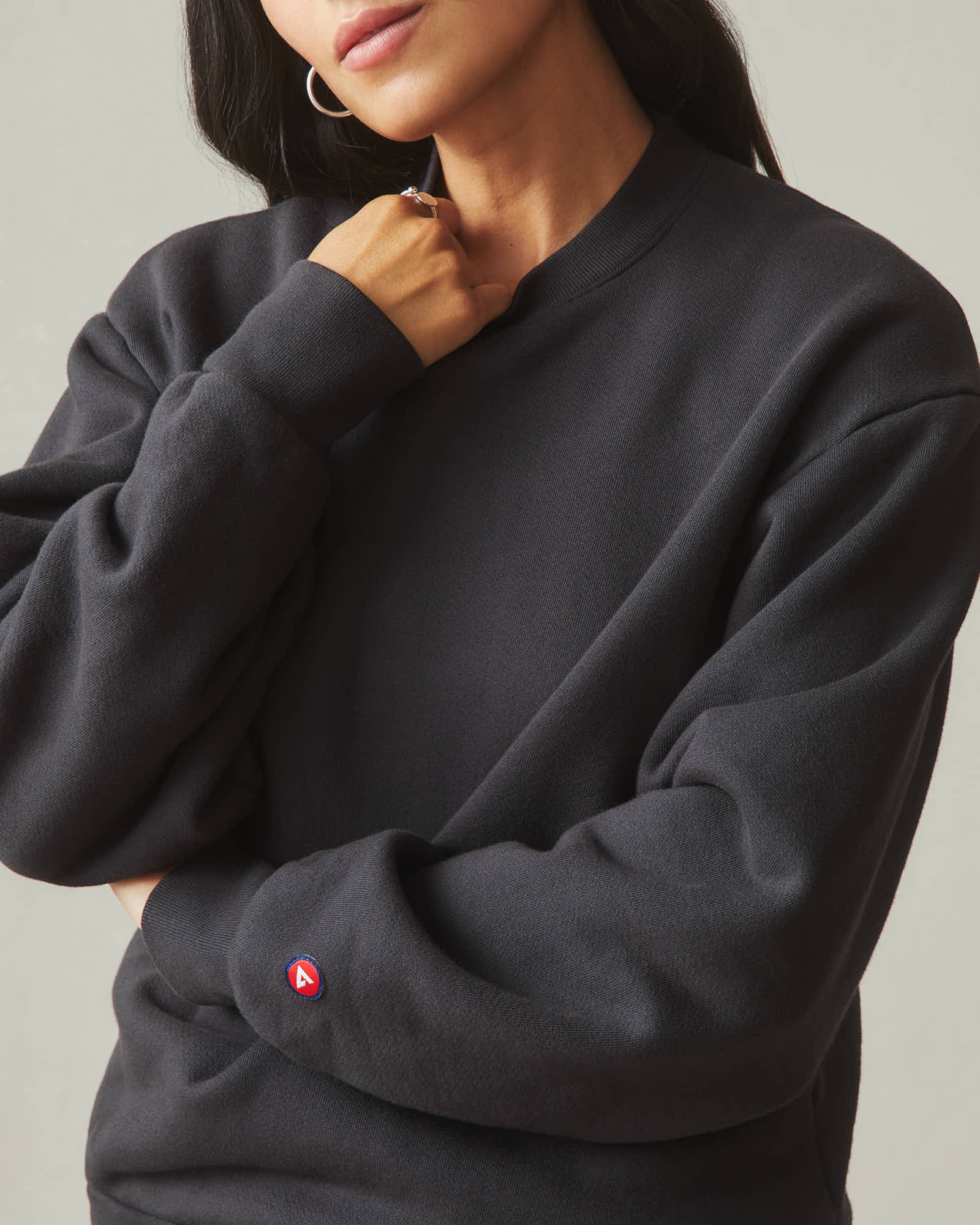 Unisex American Vintage Crew Sweatshirt - Washed Black - Image 6