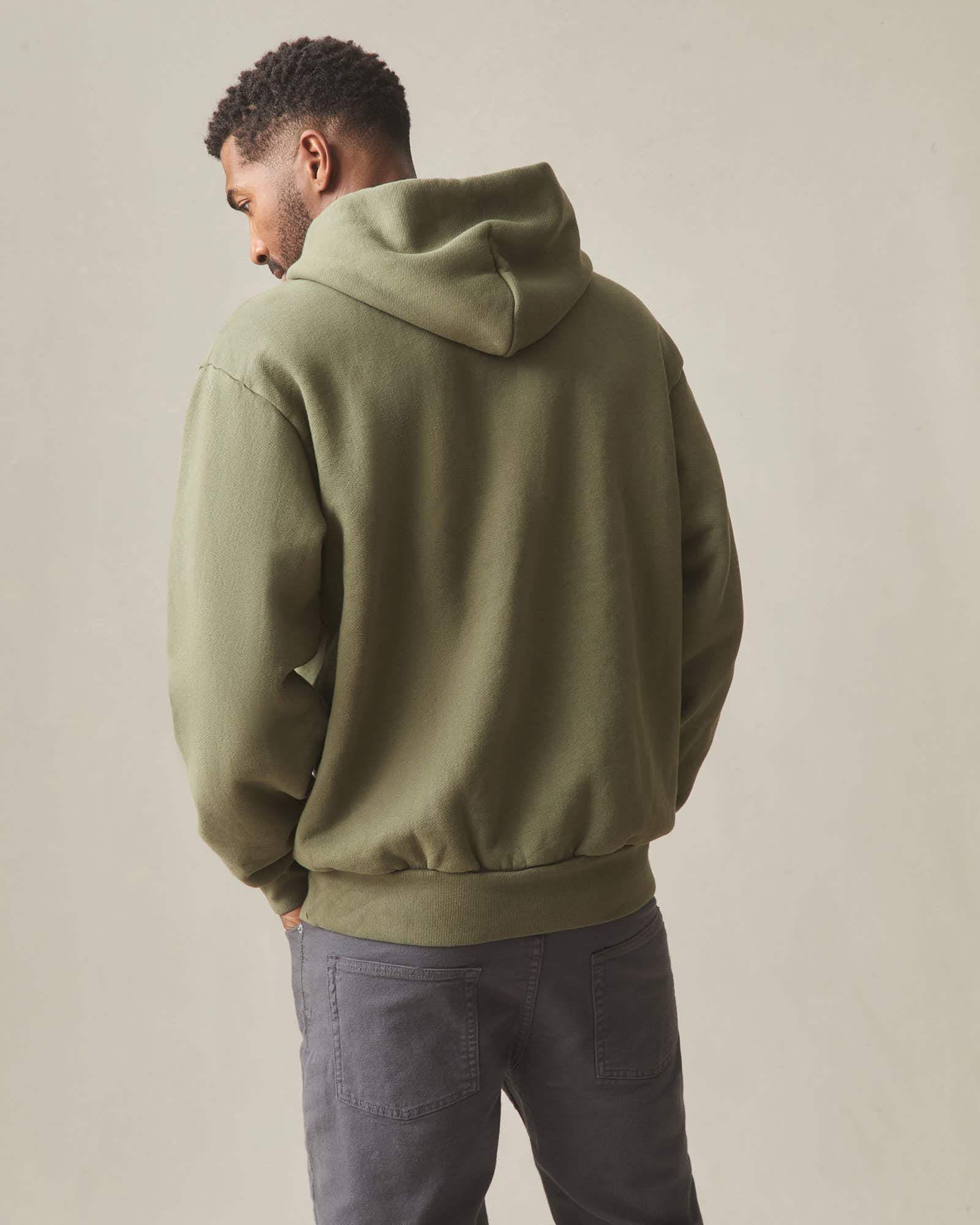 Unisex American Vintage Pullover - Deep Olive - Image 4