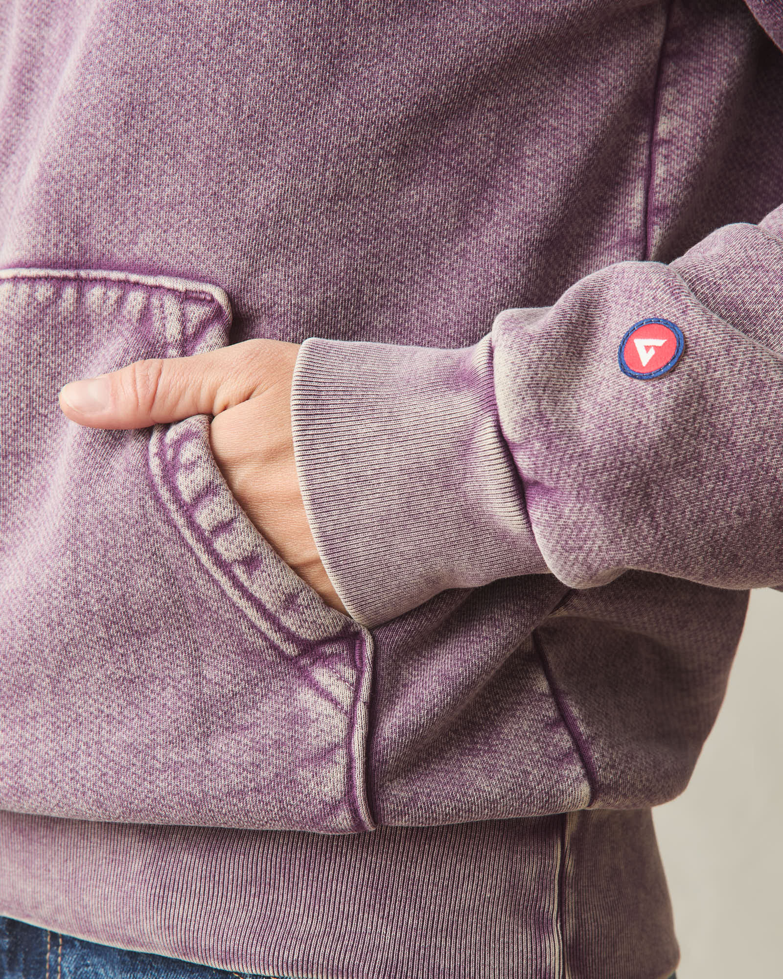 Unisex American Vintage Pullover - Mineral Wash Italian Plum - Image 6