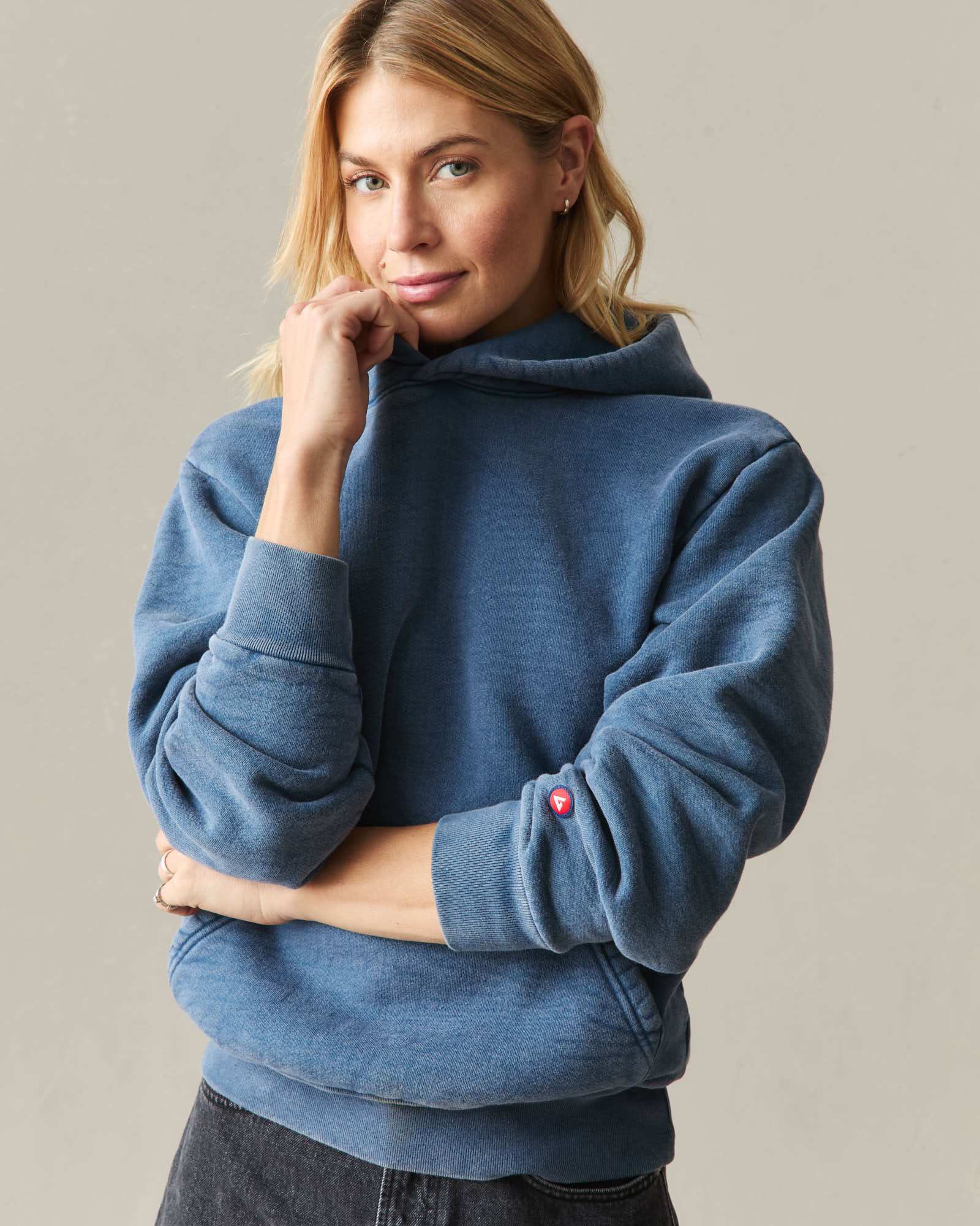 Unisex American Vintage Pullover - Stone Wash Marine Navy - Image 5