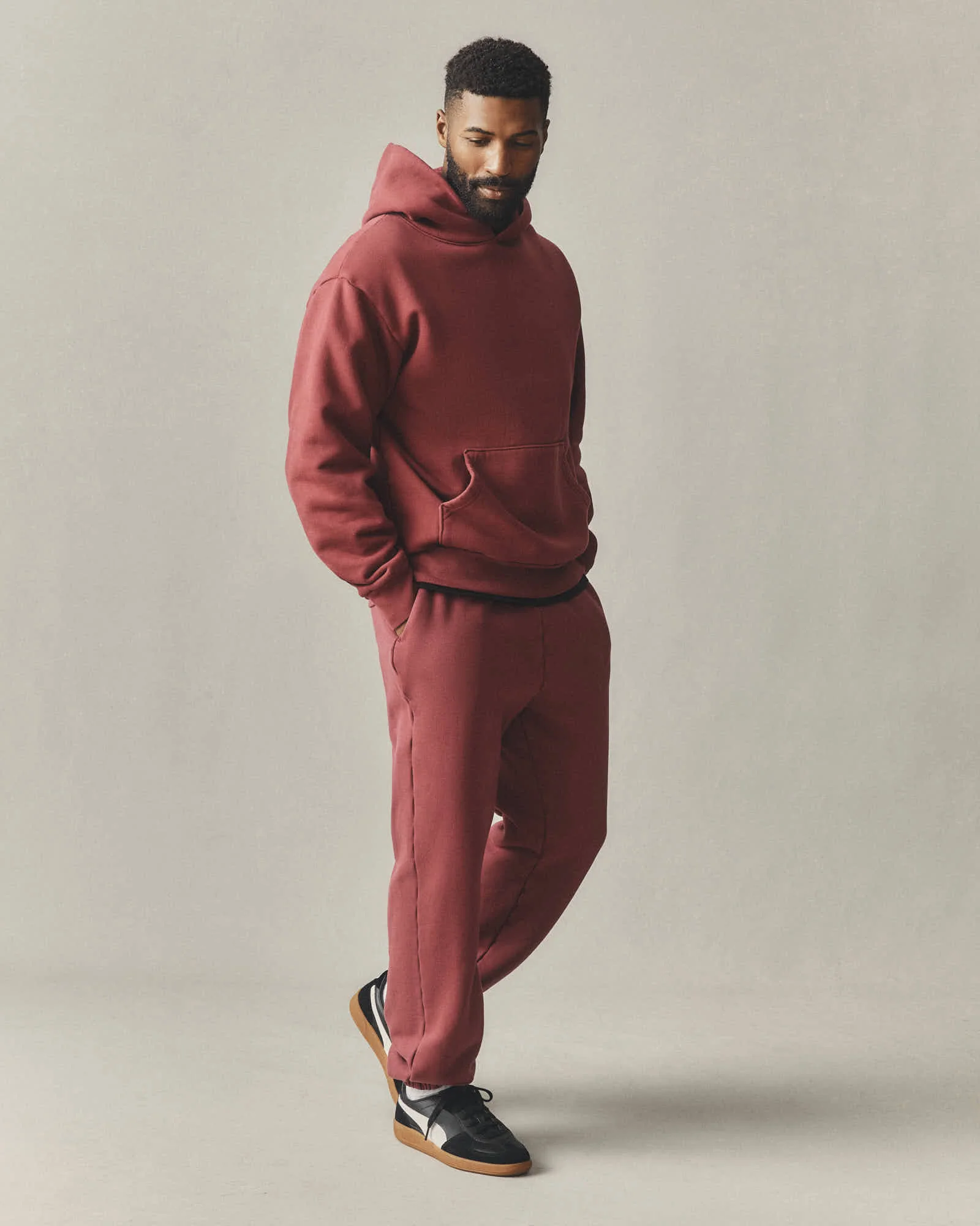 Unisex American Vintage Sweatpant - Tibetan Red - Image 6