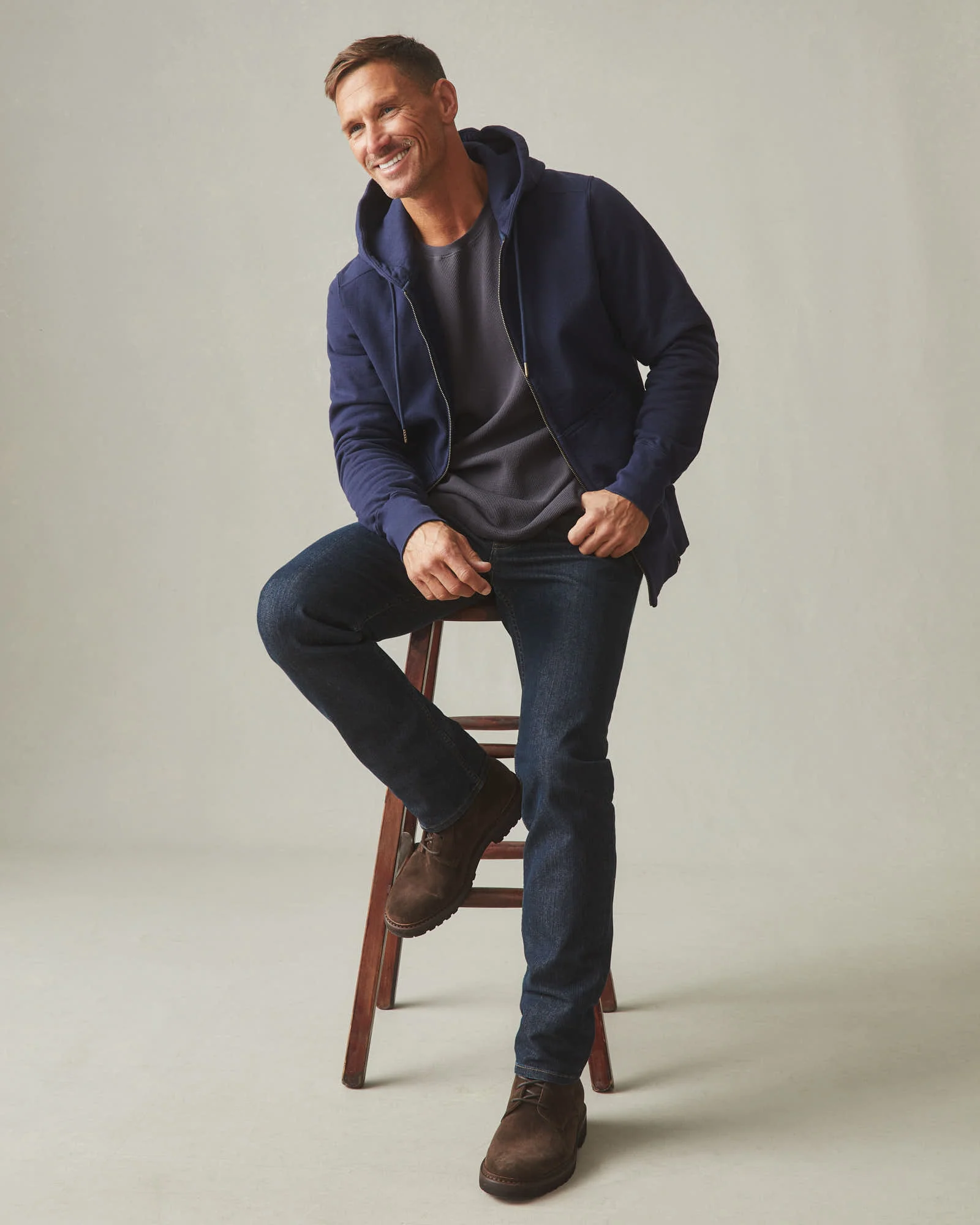 Men's Classic Full Zip - True Navy - Image 6