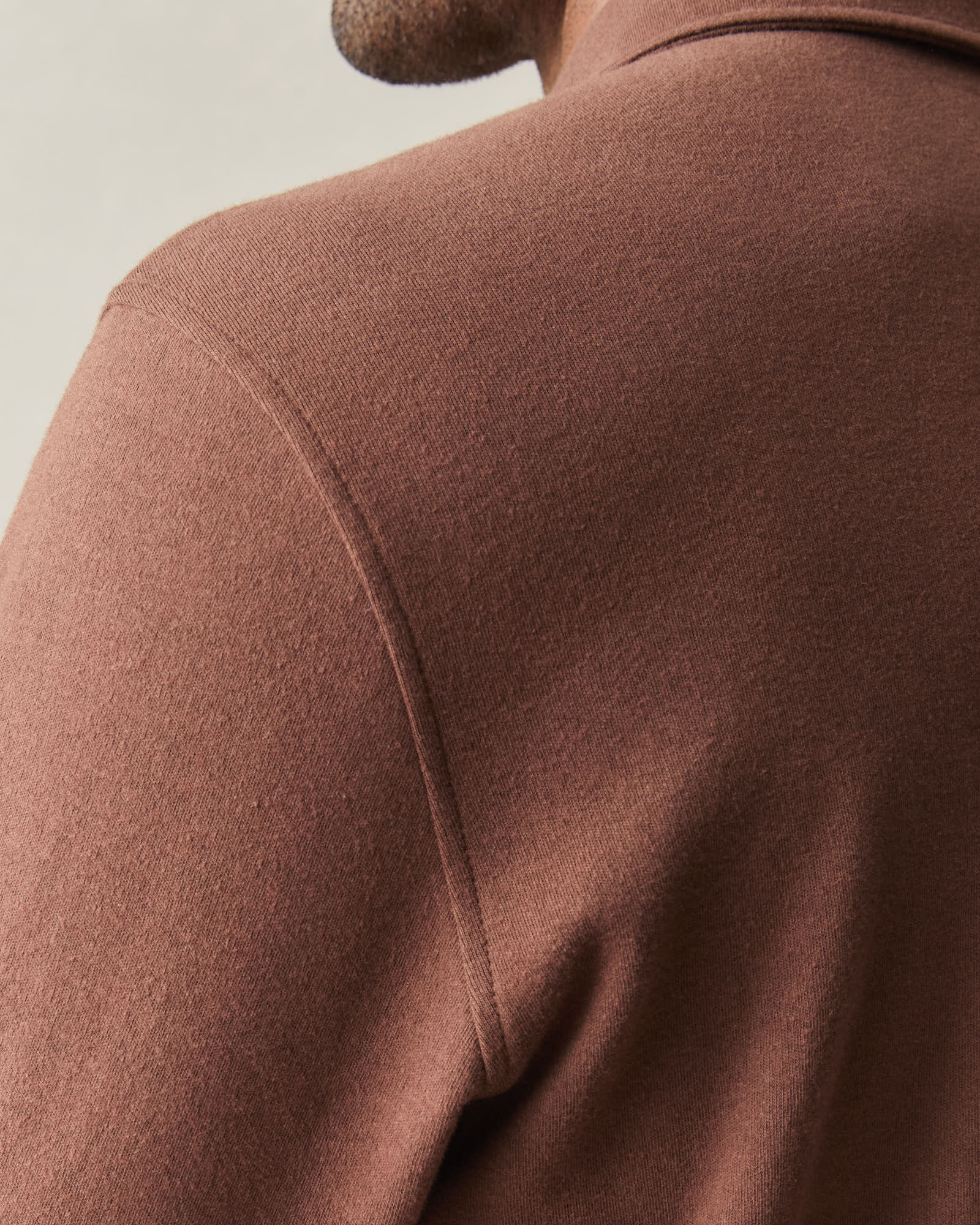 Men's Brushed Long Sleeve Polo - Tiramisu Heather - Image 6