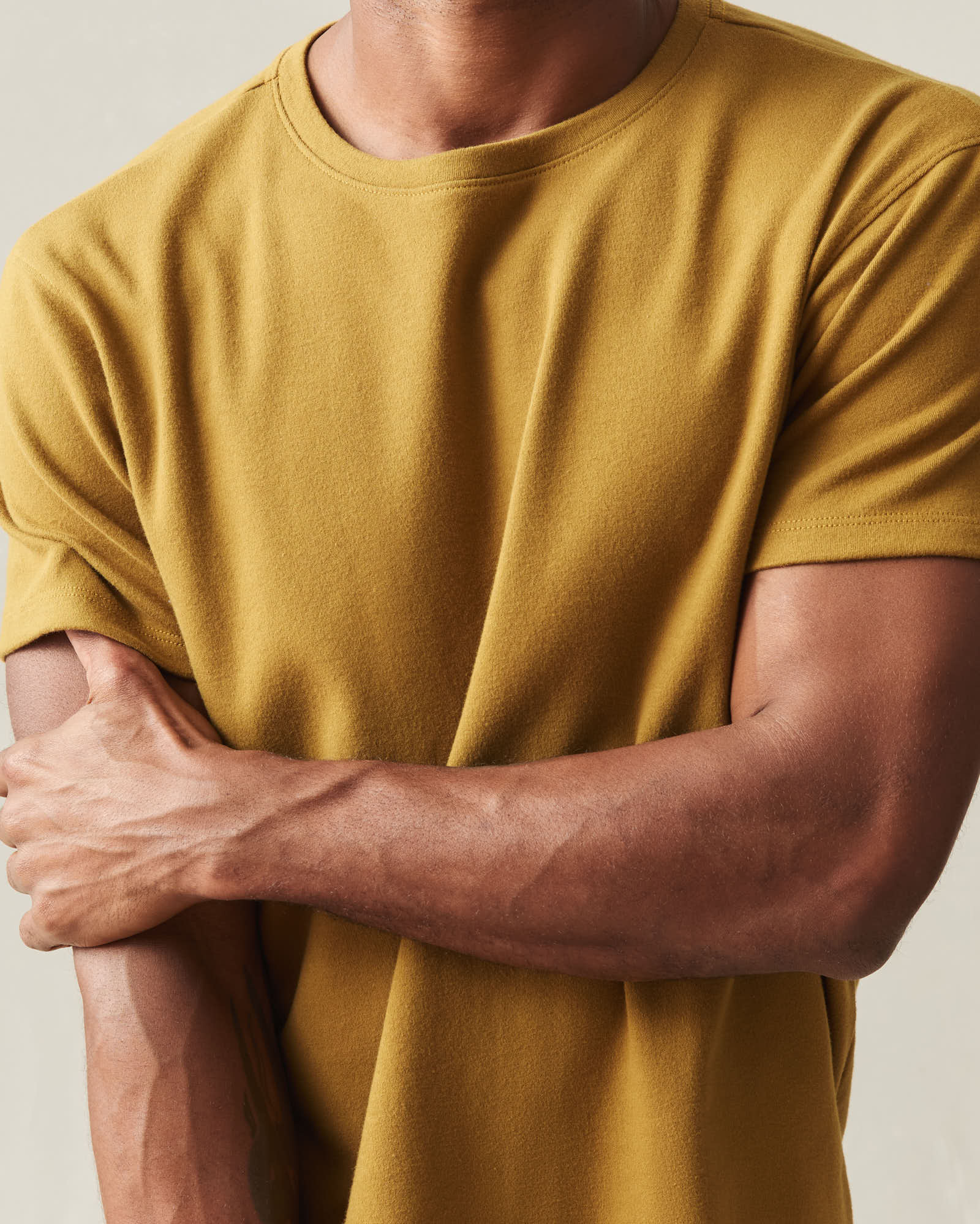 Men's Brushed Crew Tee - Tapenade Solid - Image 4