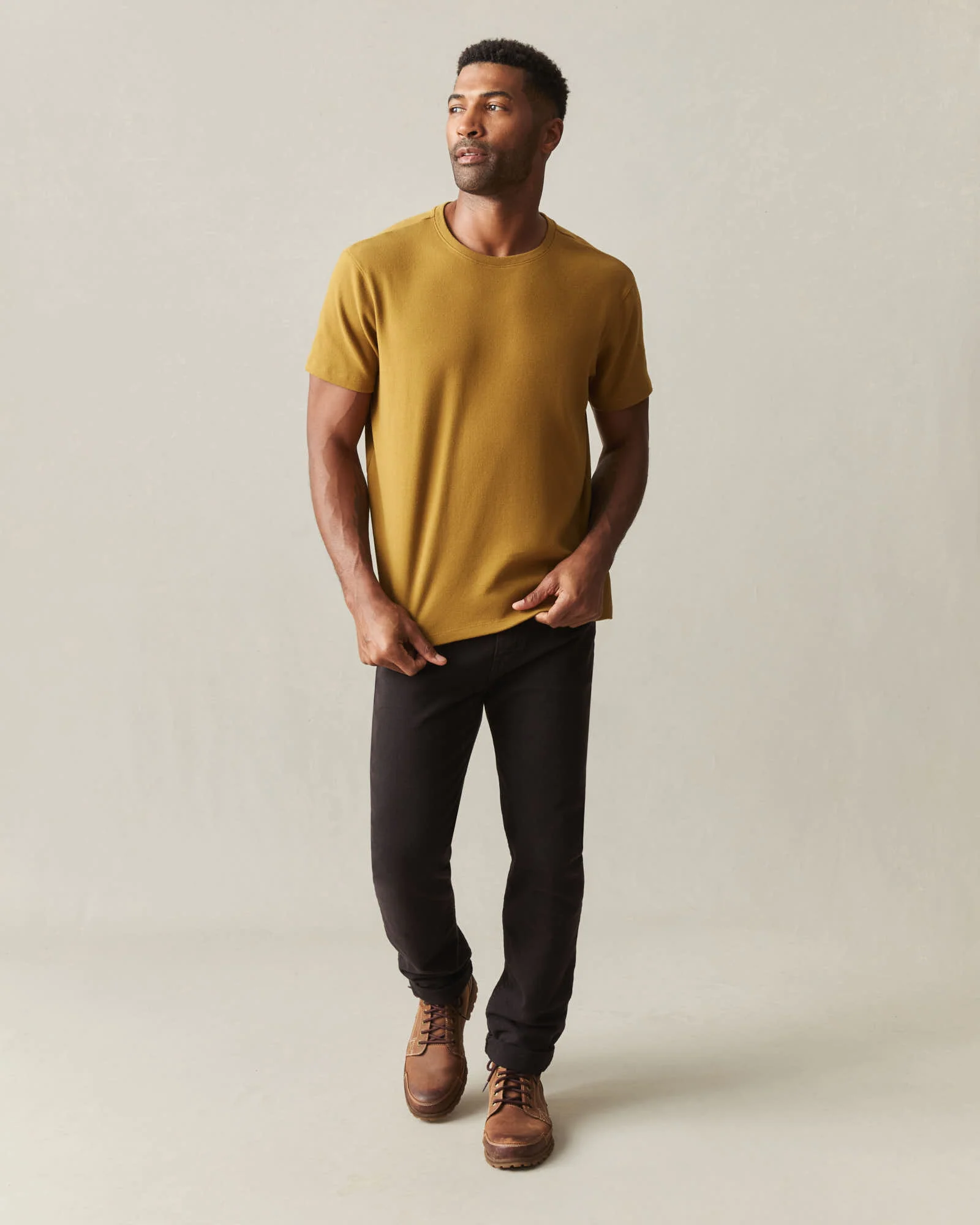 Men's Brushed Crew Tee - Tapenade Solid - Image 7