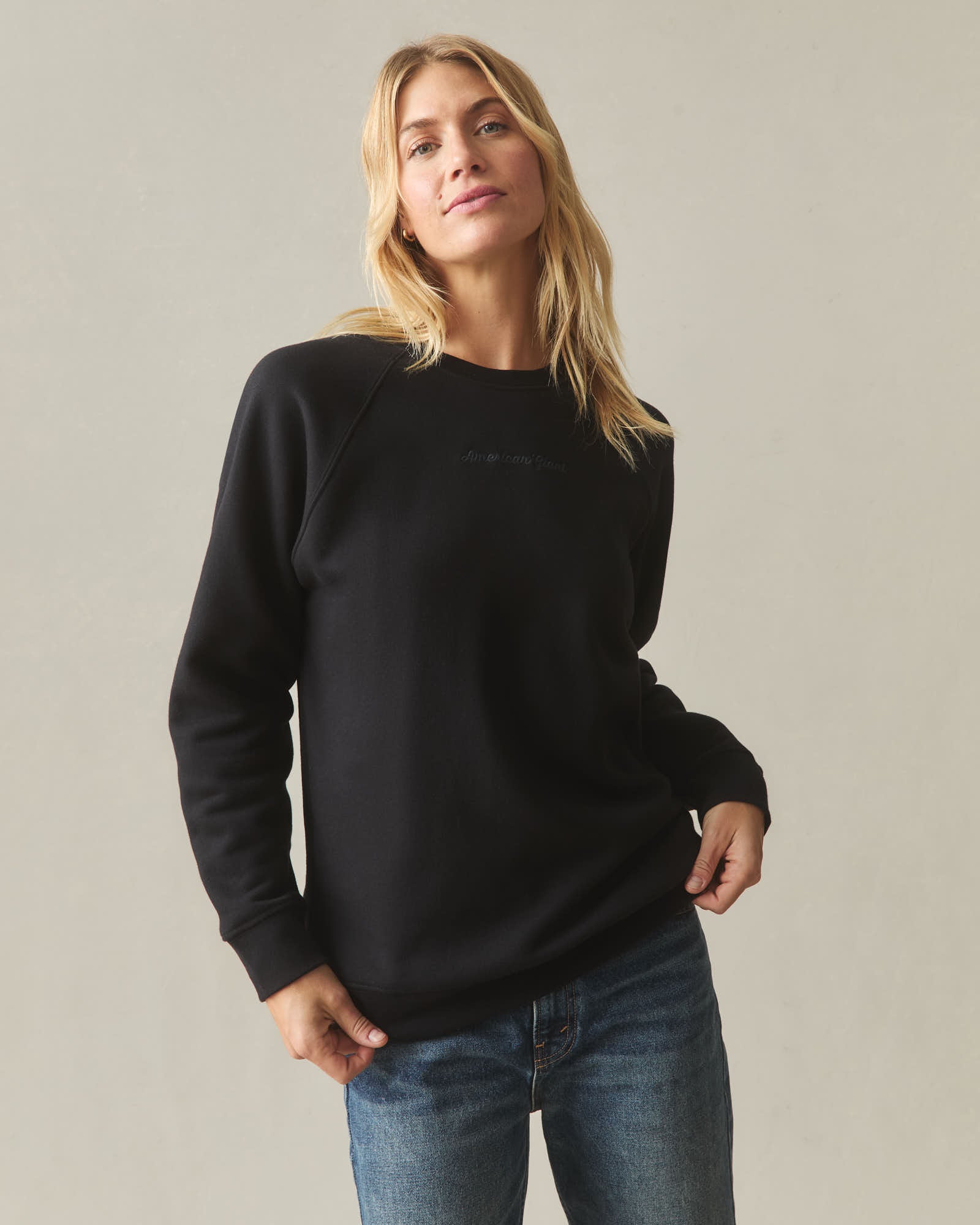 Men's Midweight Crewneck - Black - Image 3