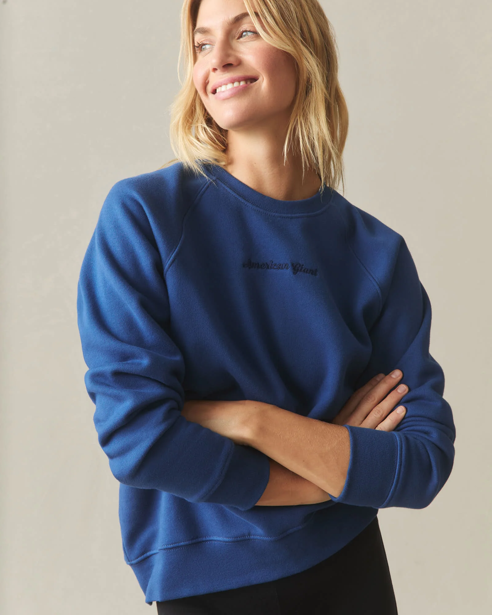 Men's Midweight Crewneck - Navy Peony - Image 5