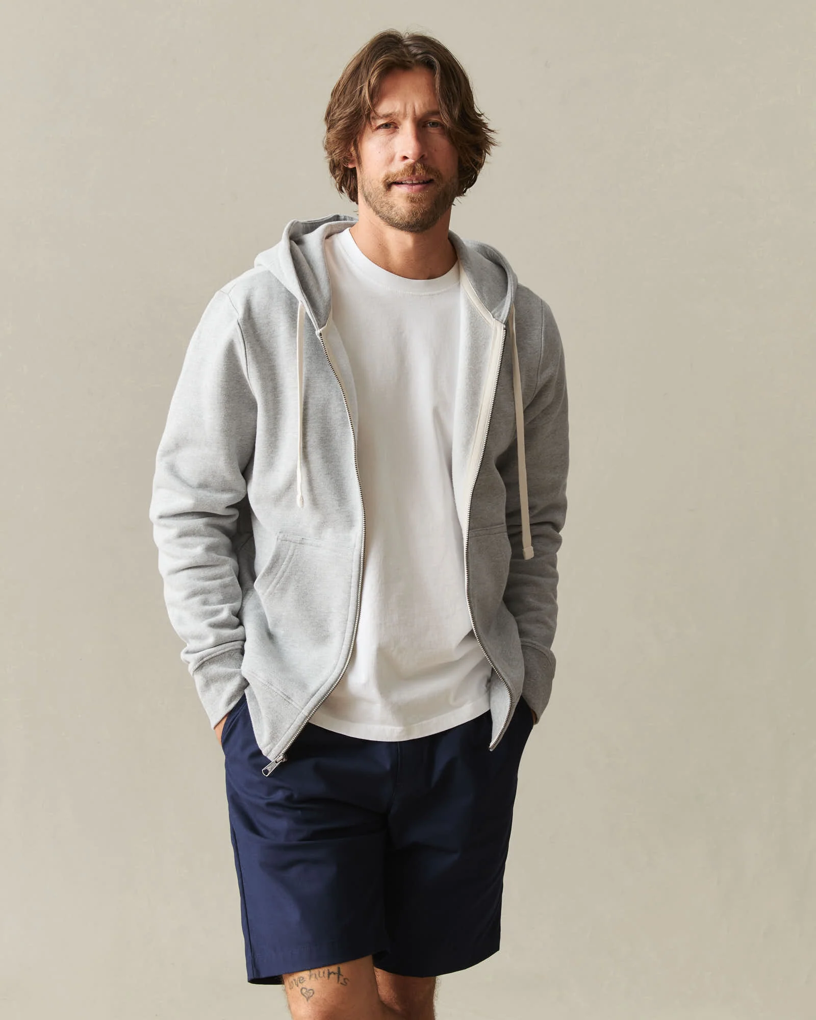 Men's Midweight Full Zip - Athletic Heather - Image 3