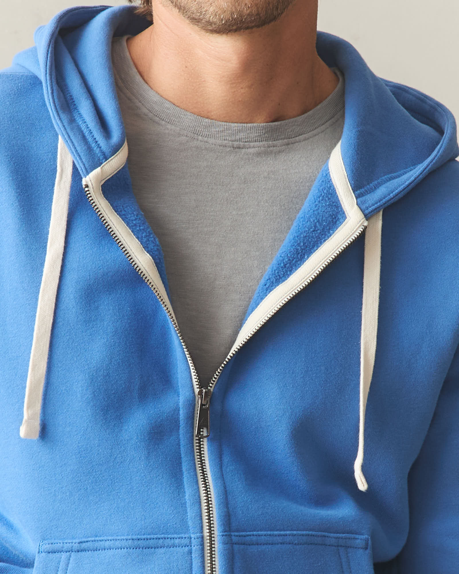 Men's Midweight Full Zip - Bright Cobalt - Image 4