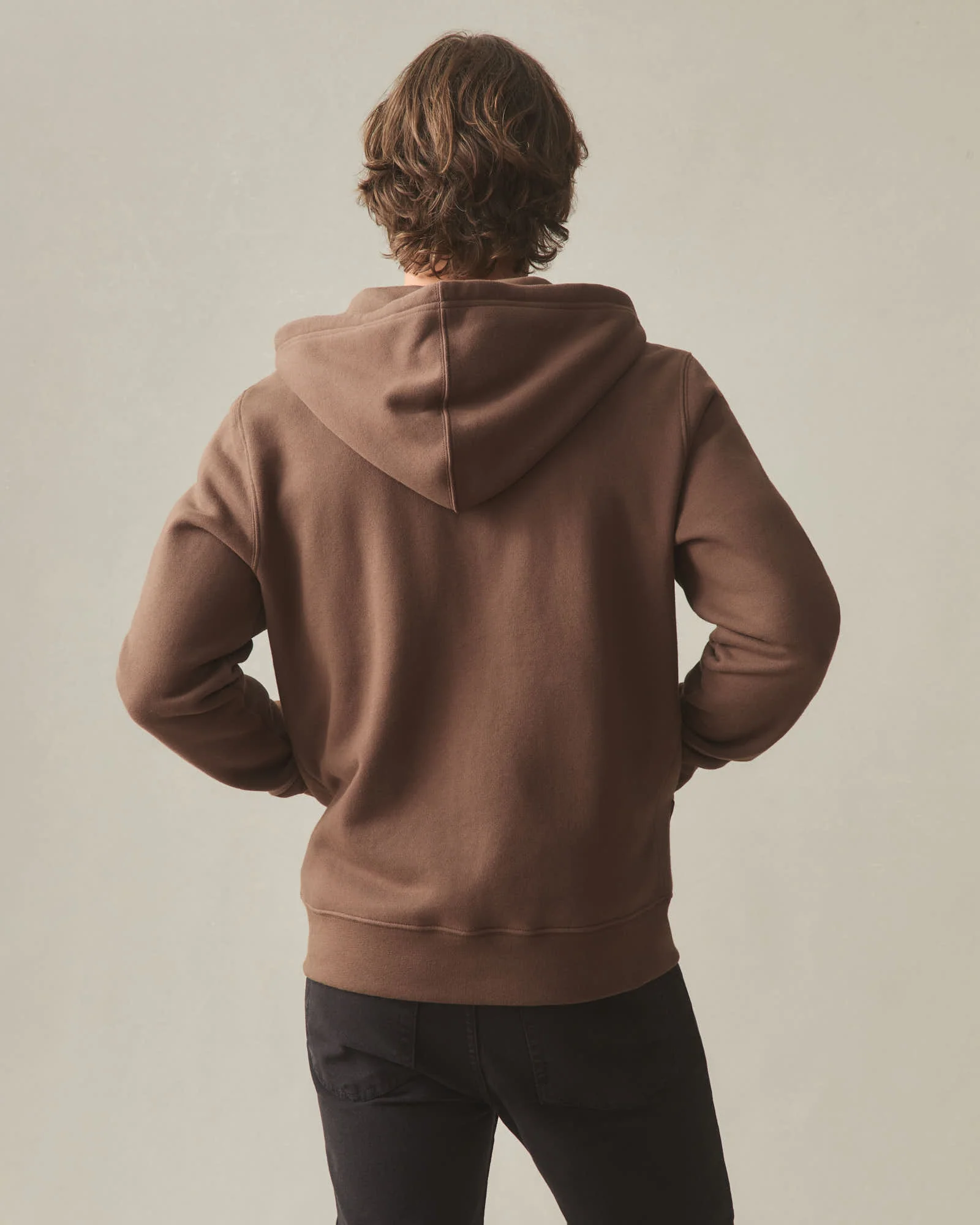 Men's Midweight Full Zip - Chestnut - Image 5