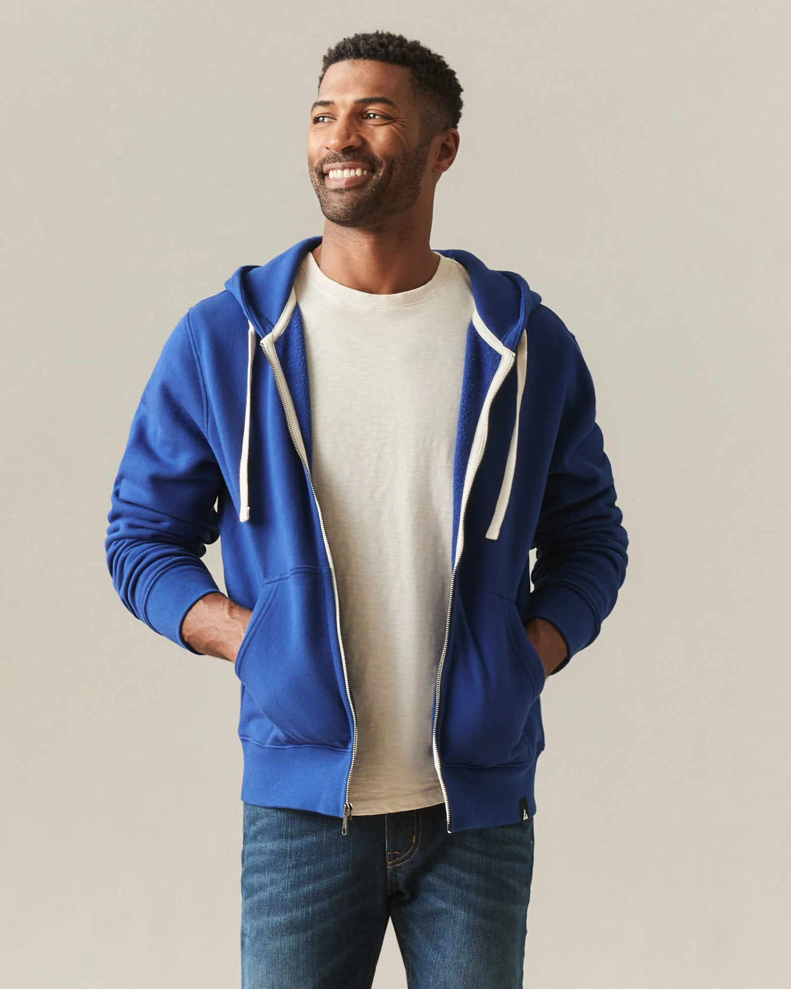 Men's Midweight Full Zip - Estate Blue - Image 3