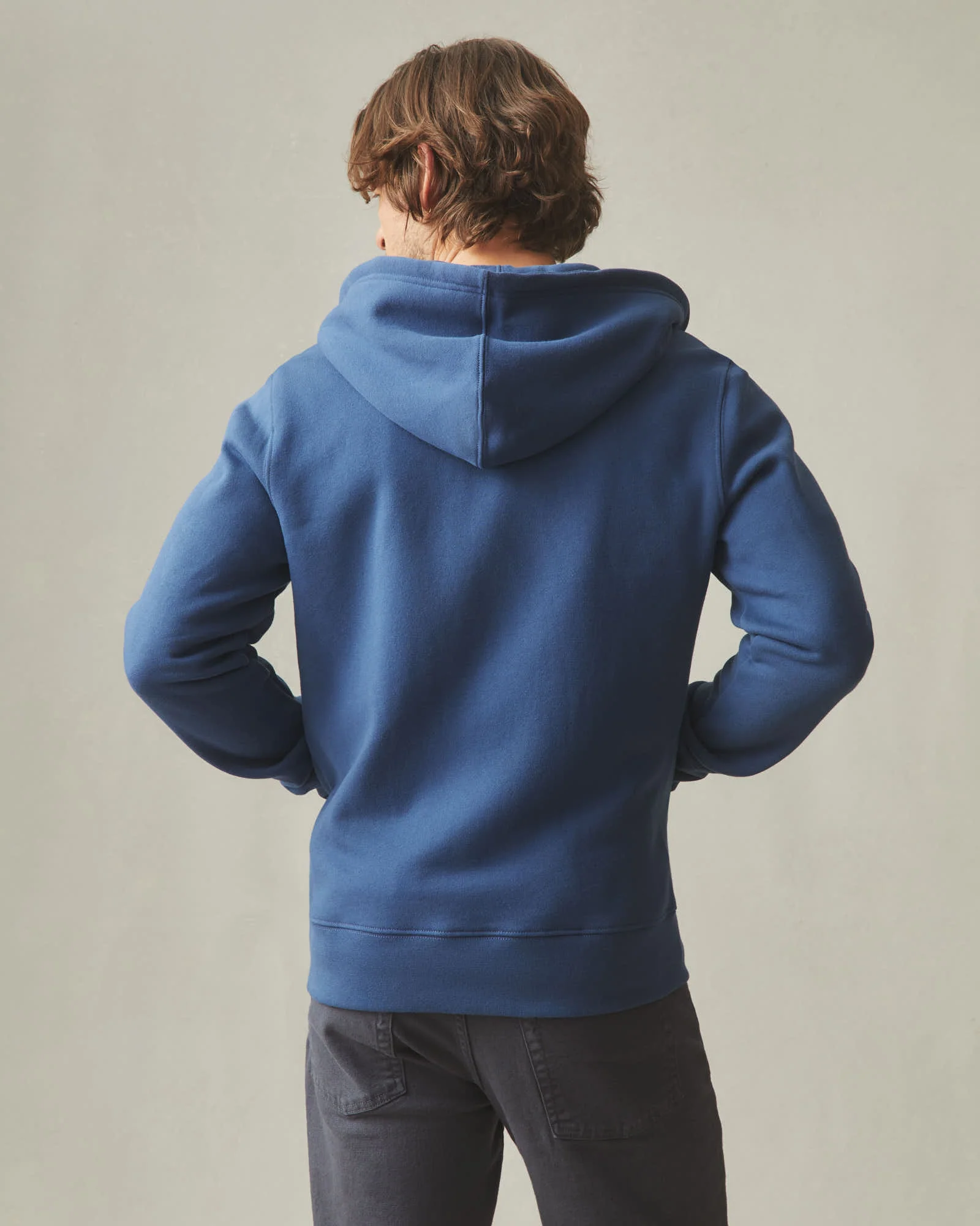 Men's Midweight Full Zip - Varsity Blue - Image 4