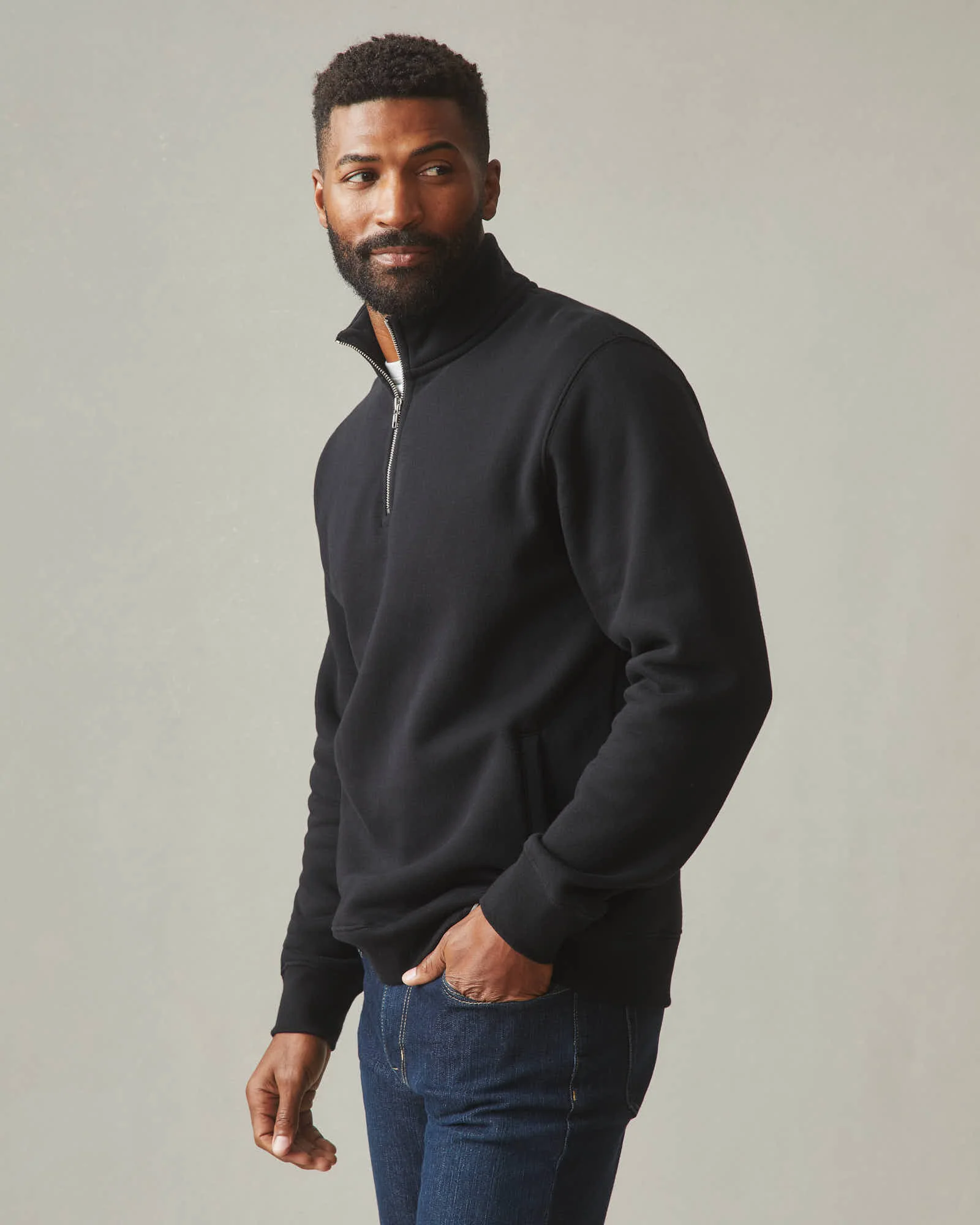 Men's Carolina Quarter Zip - Black - Image 3