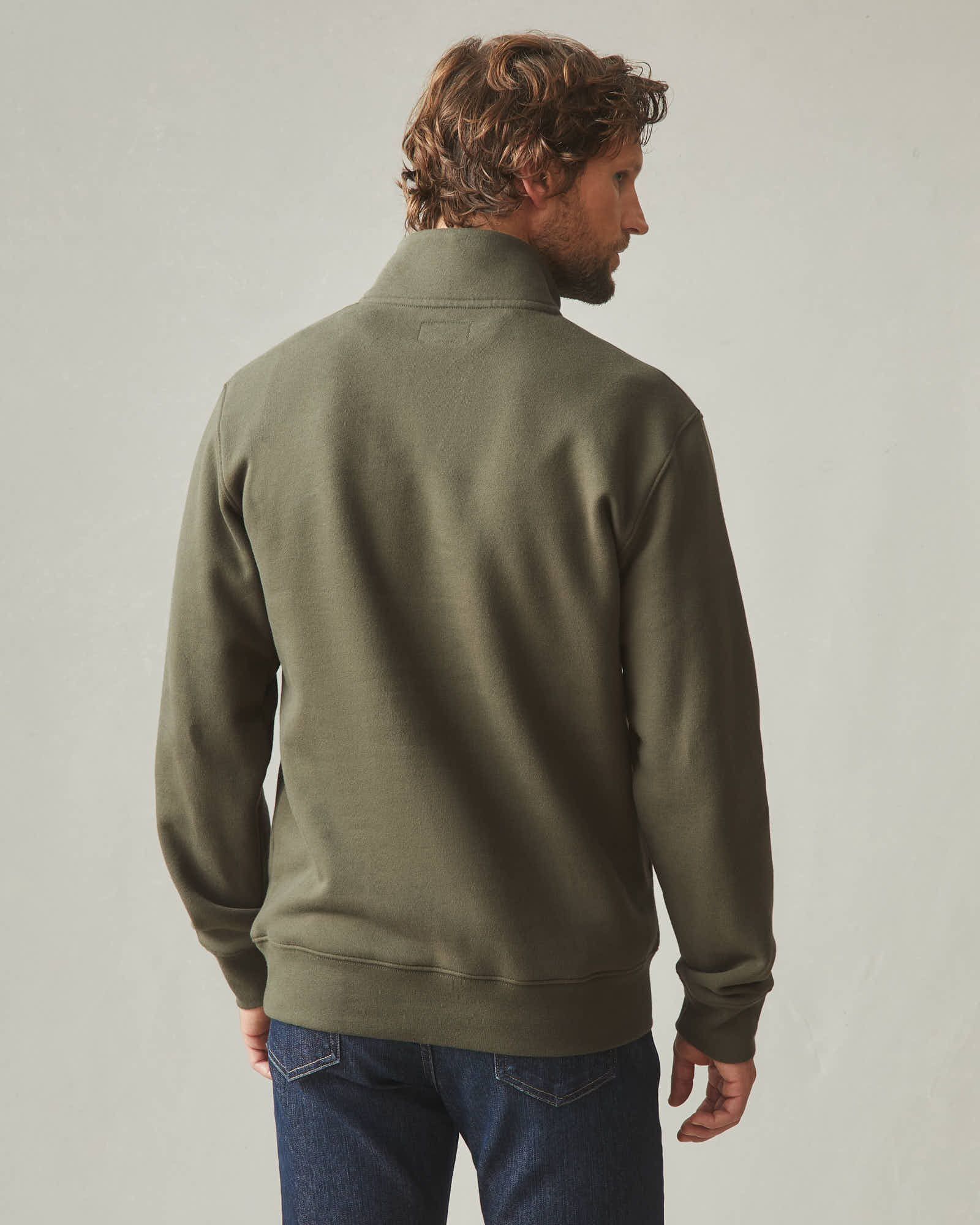 Men's Carolina Quarter Zip - Deep Olive - Image 4