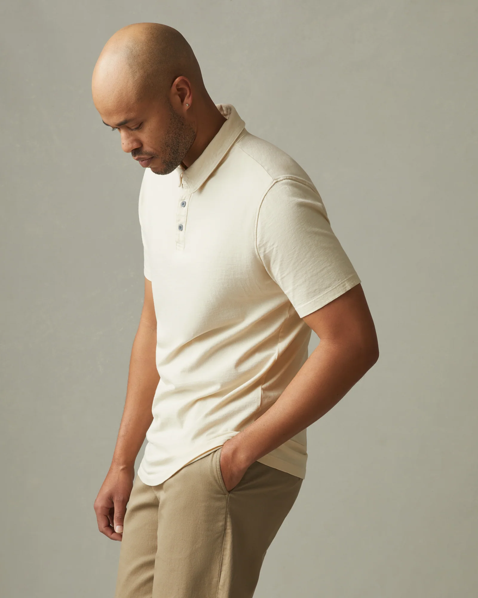 Men's Classic Cotton Polo - Turtledove - Image 2