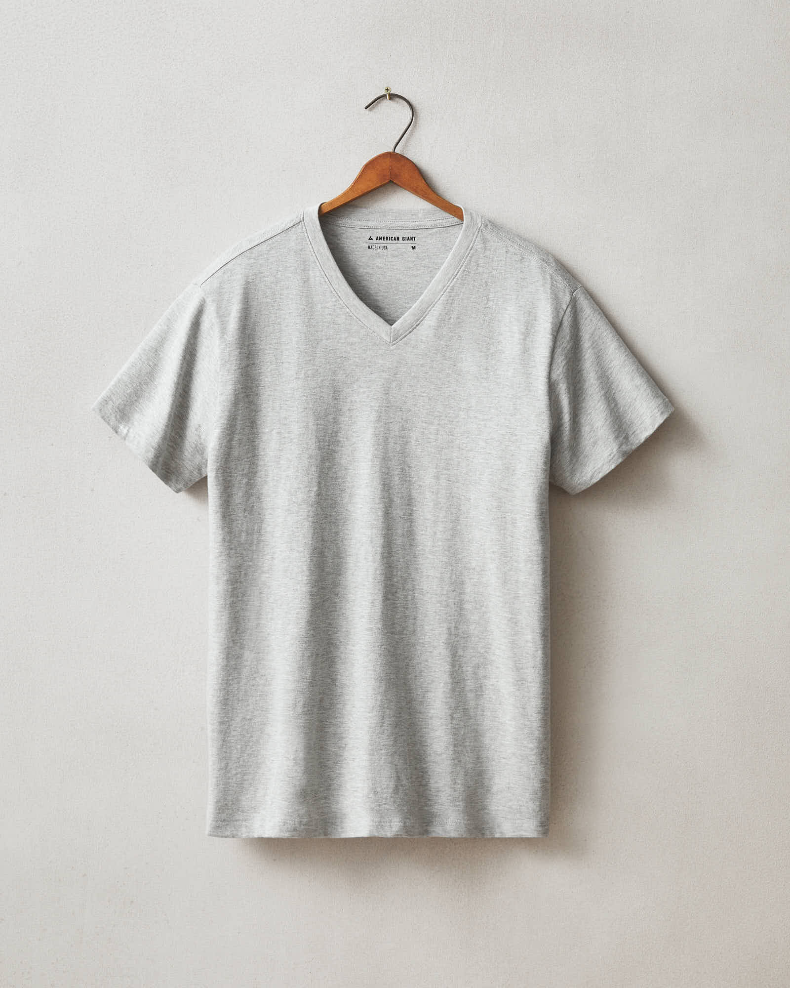 Men's Classic Cotton V-Neck Tee - Athletic Heather - Image 2