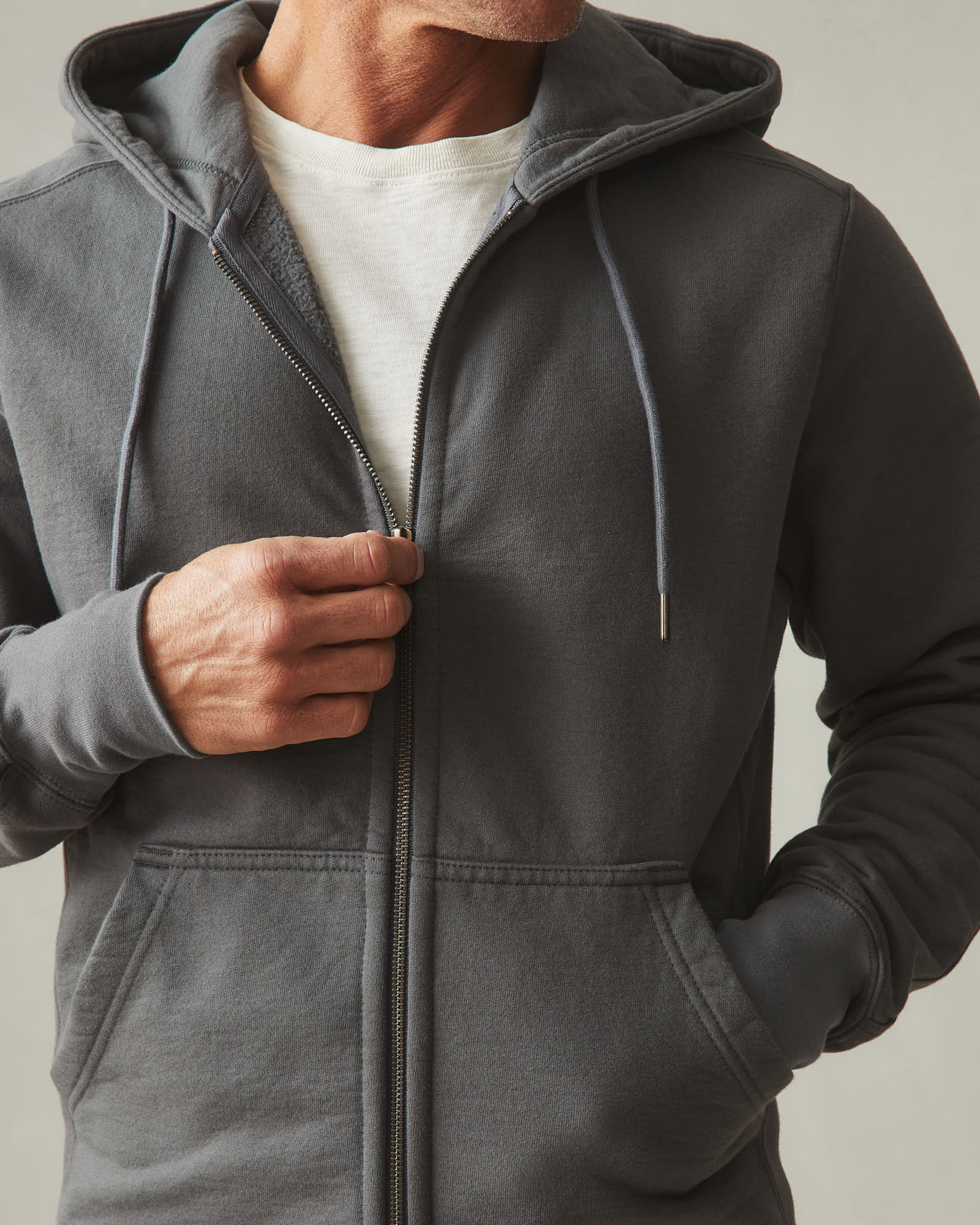 Men's Classic Full Zip - Dark Charcoal - Image 3