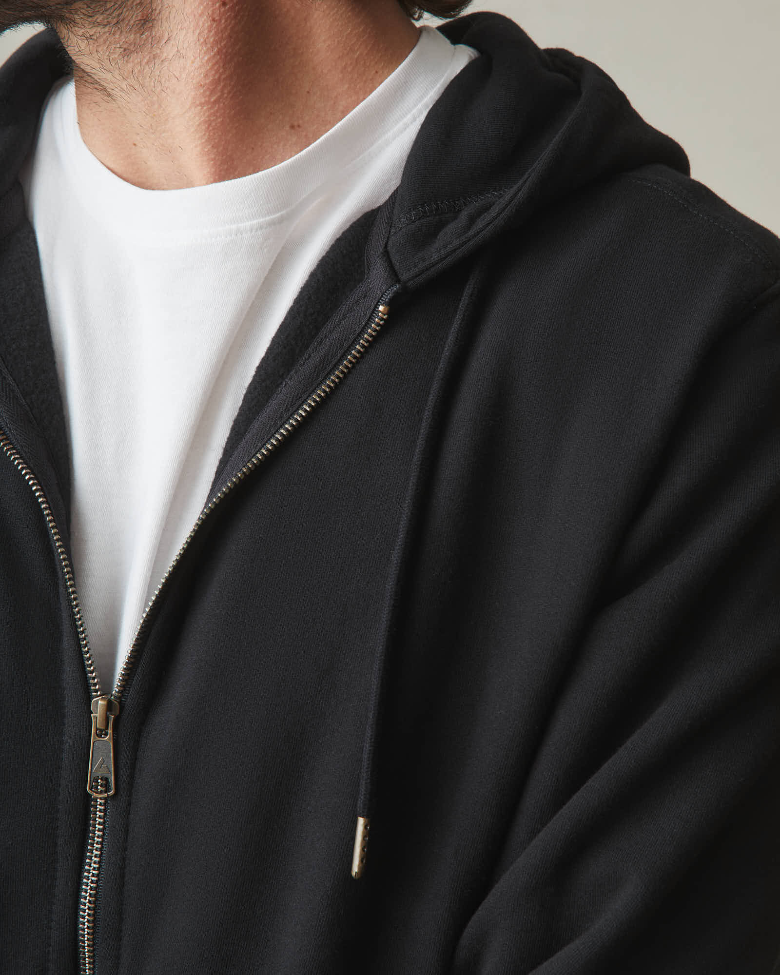 Men's Relaxed Classic Full Zip - Black - Image 4