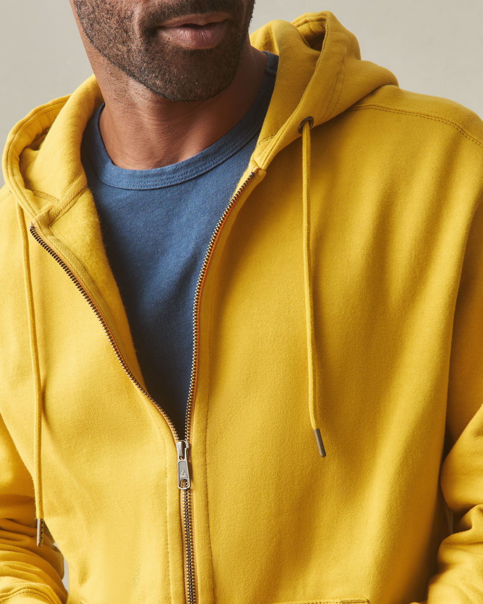 Men's Relaxed Classic Full Zip - Nugget Gold - Image 5
