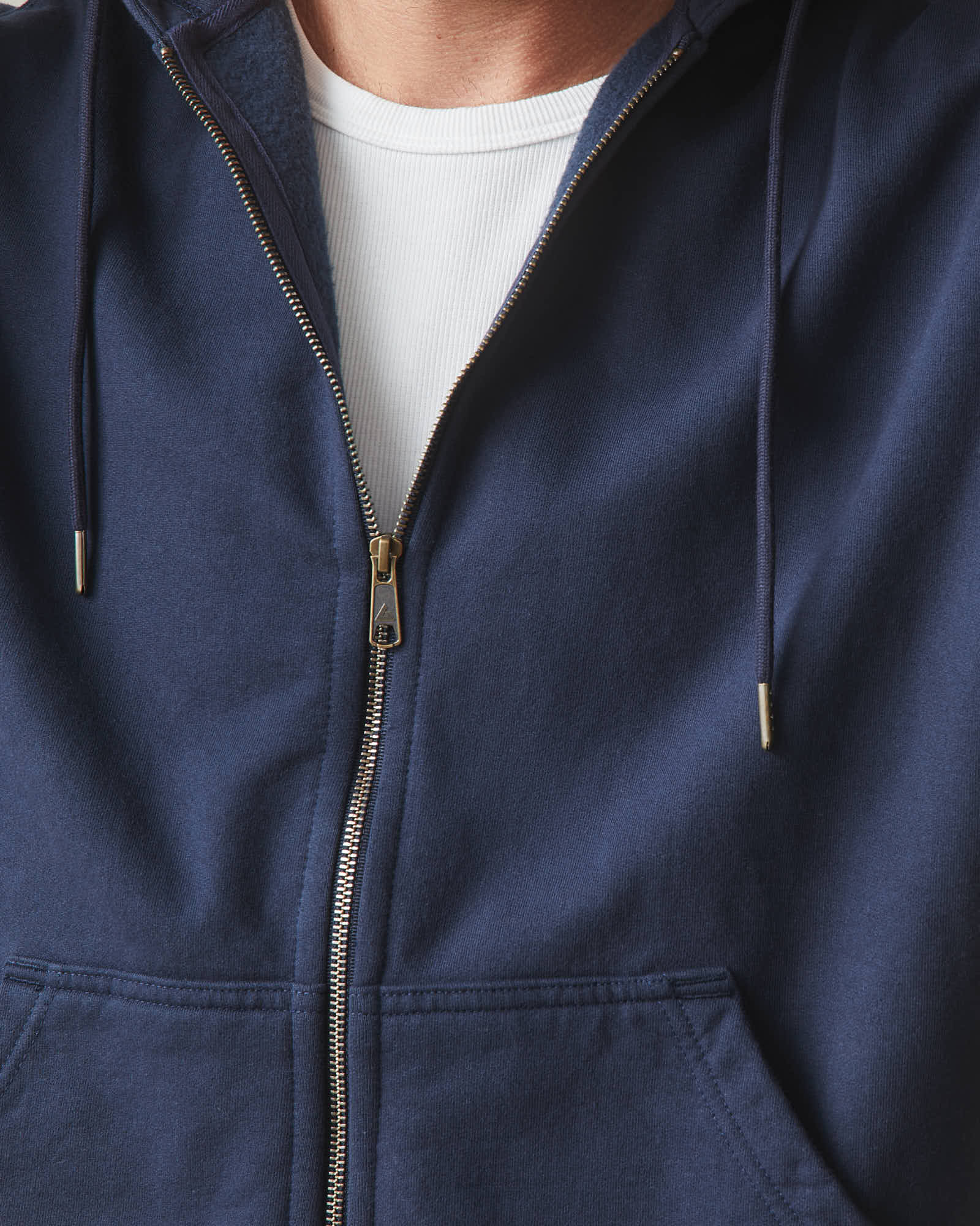 Men's Relaxed Classic Full Zip - Oxford Blue - Image 4
