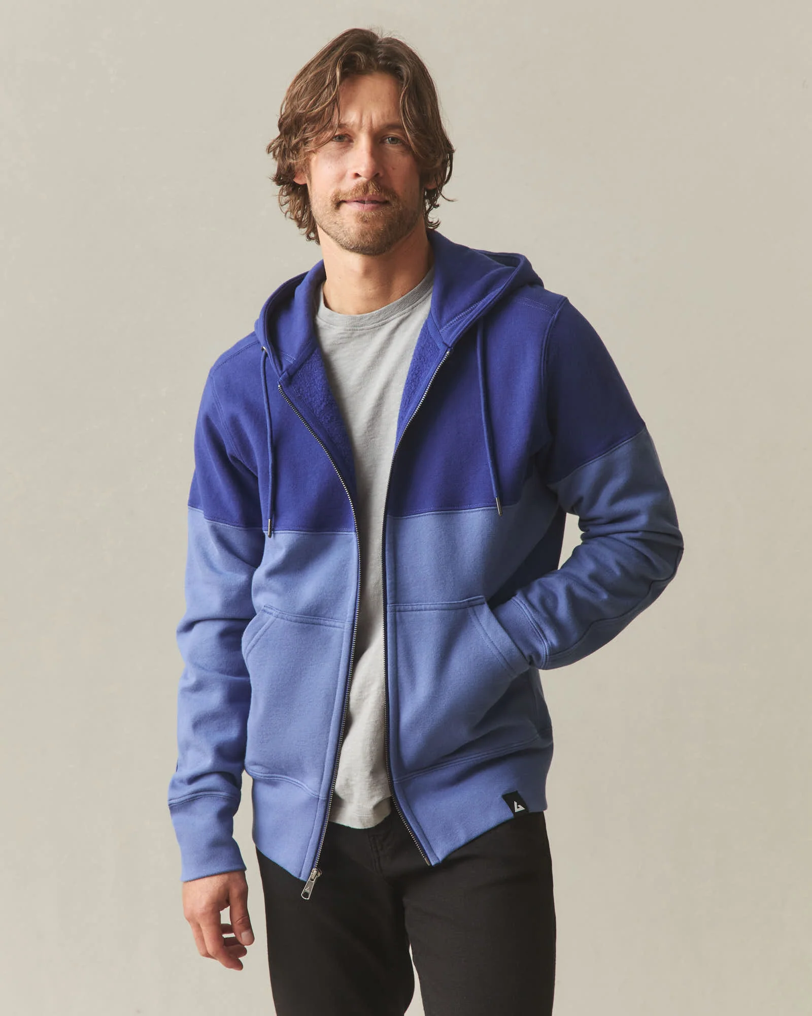 Men's Classic Full Zip Split Seam Vault - Blueprint Coastal Fjord - Image 2