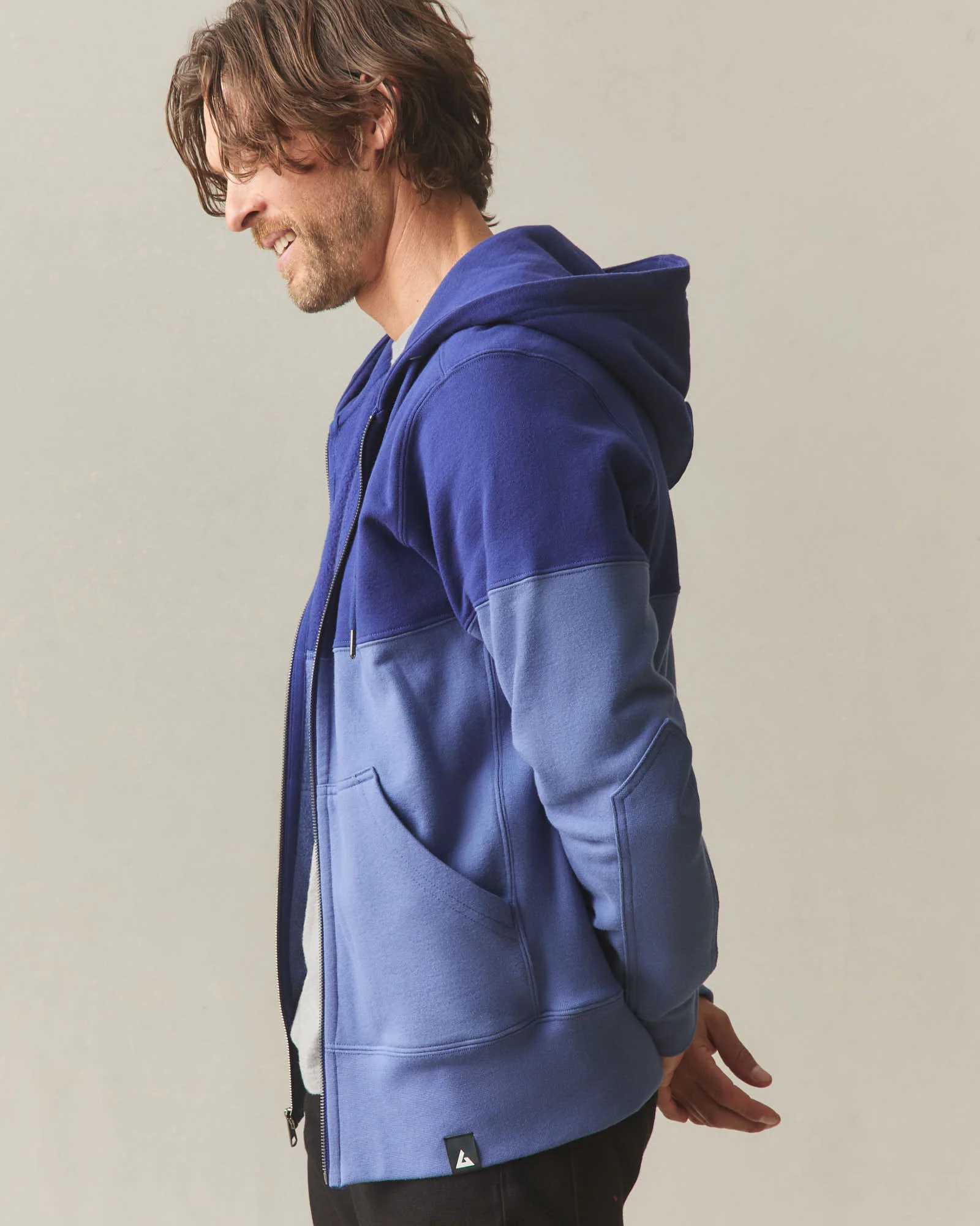 Men's Classic Full Zip Split Seam Vault - Blueprint Coastal Fjord - Image 4