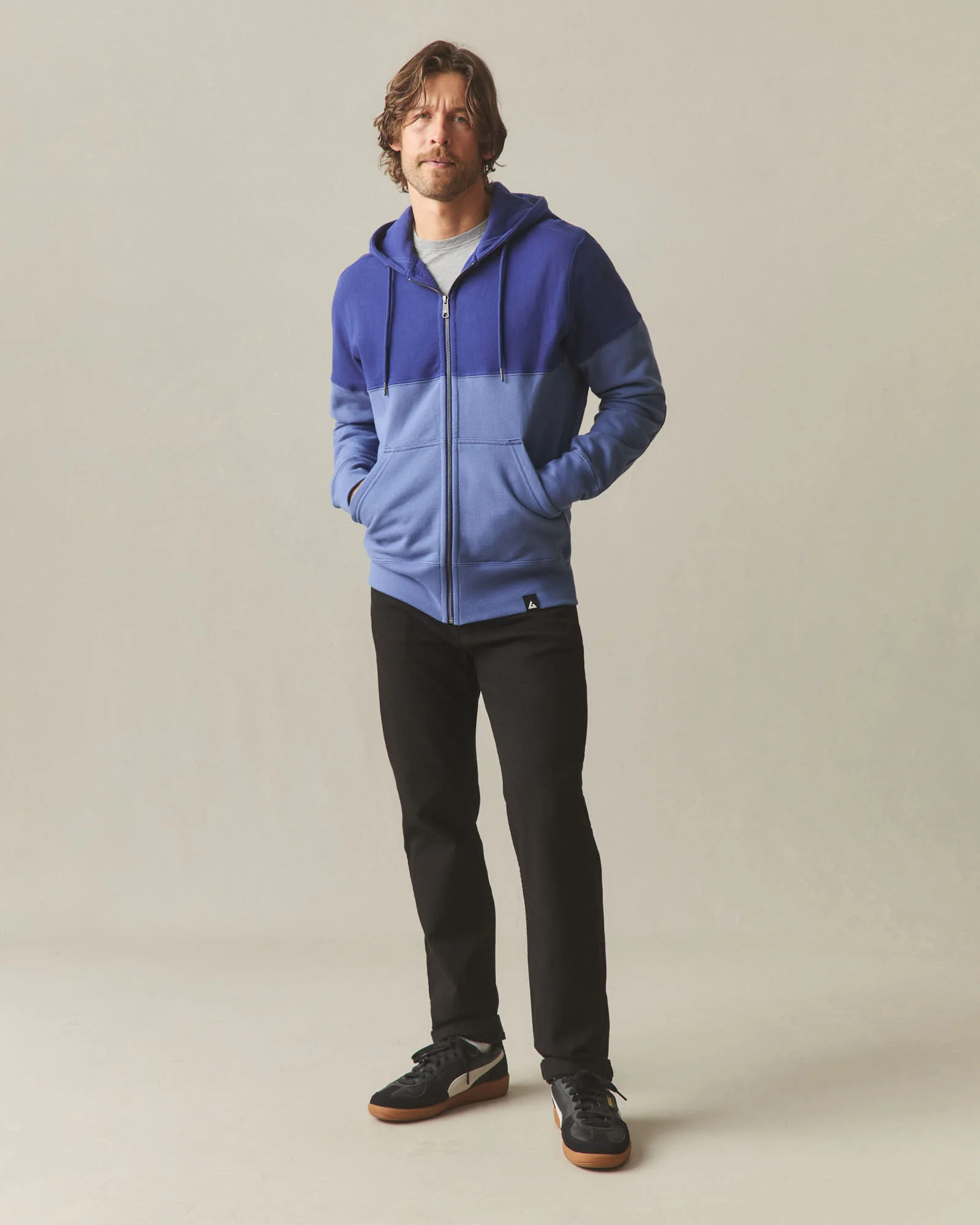 Men's Classic Full Zip Split Seam Vault - Blueprint Coastal Fjord - Image 8
