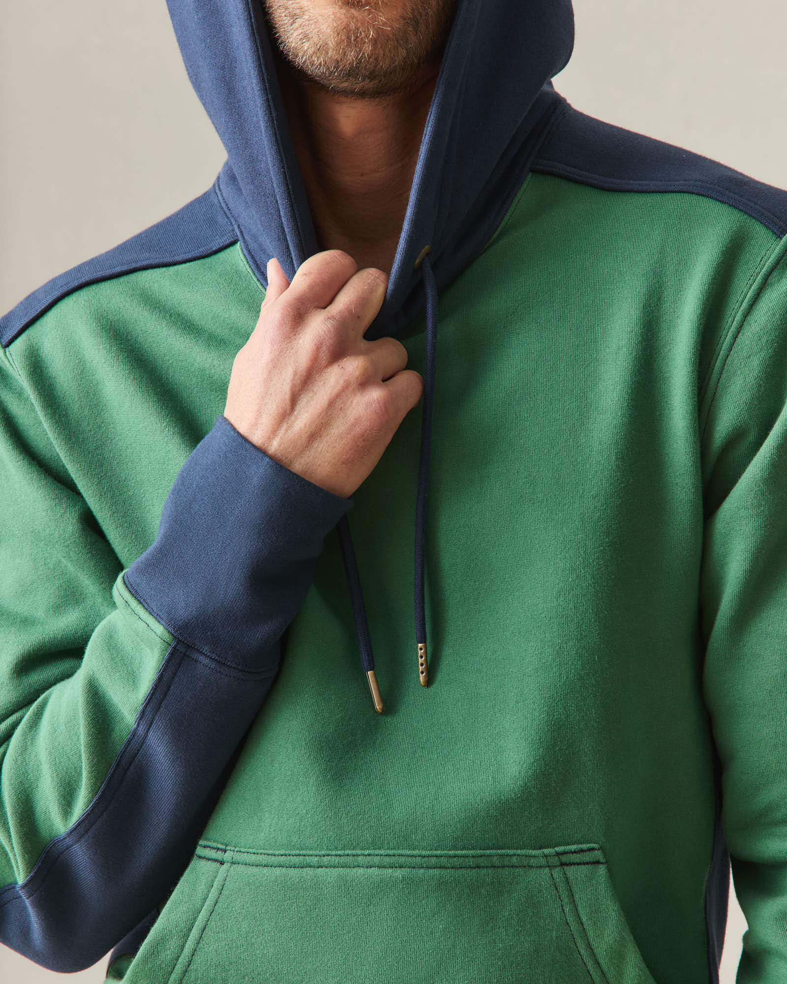 Men's Classic Pullover Vault - Hunter Green Oxford Blue - Image 2