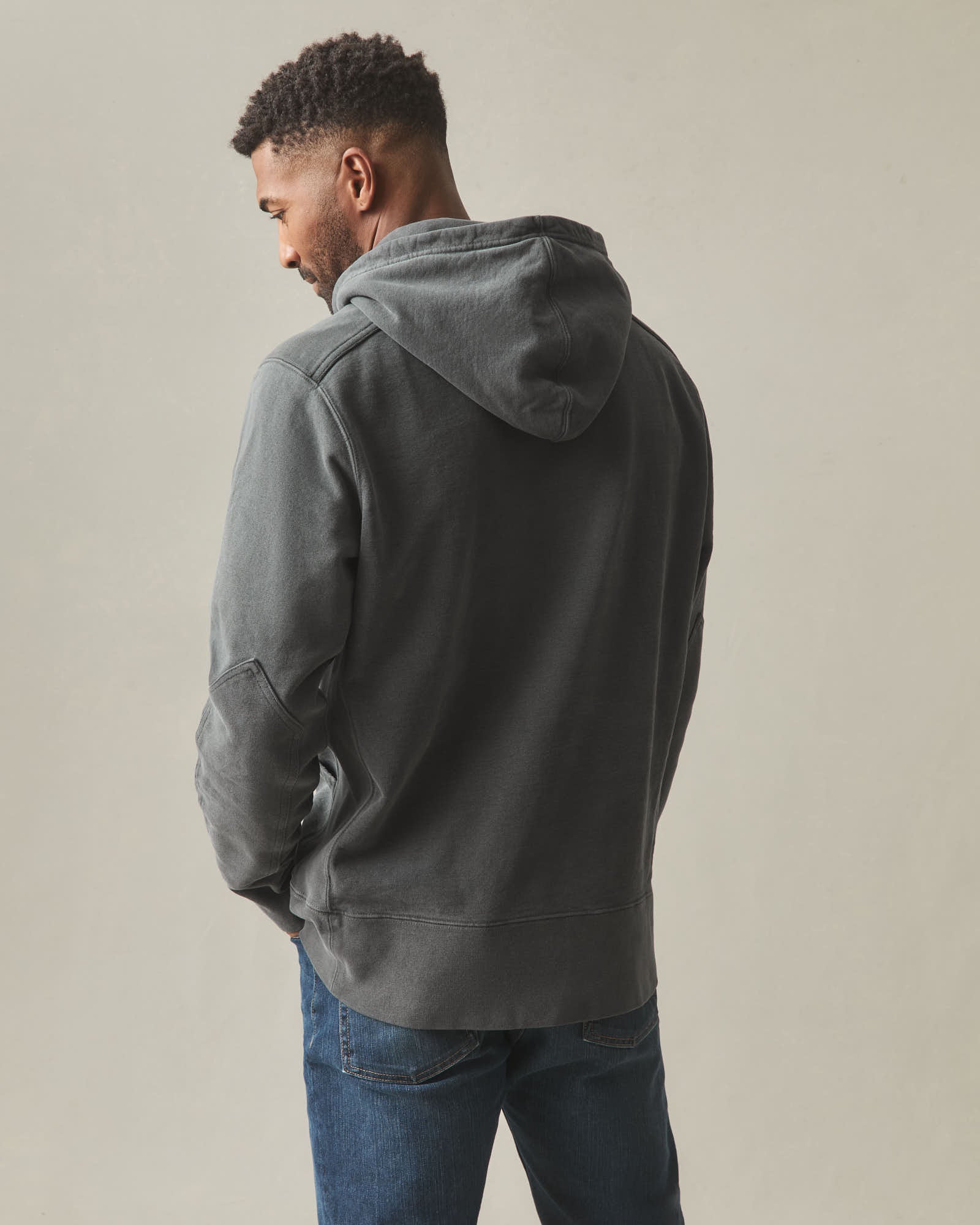 Men's Vintage Wash Classic Pullover - Washed Charcoal - Image 5