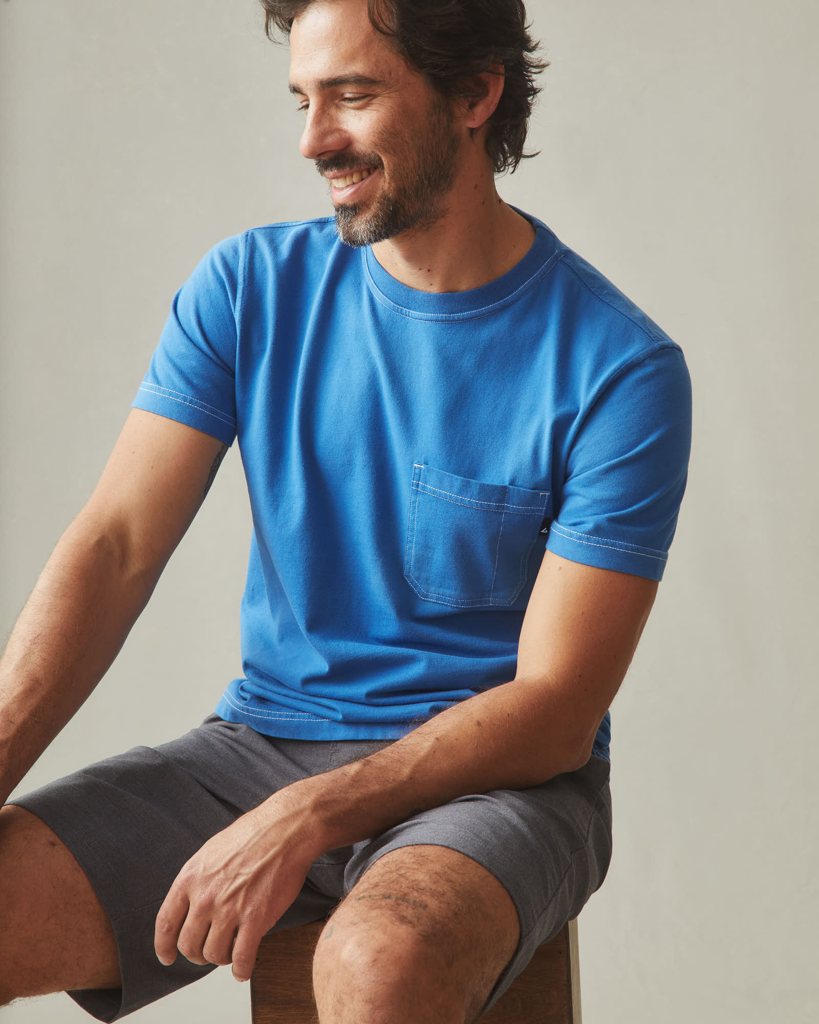 Men's Utility Pocket Tee - Classic Blue - Image 5