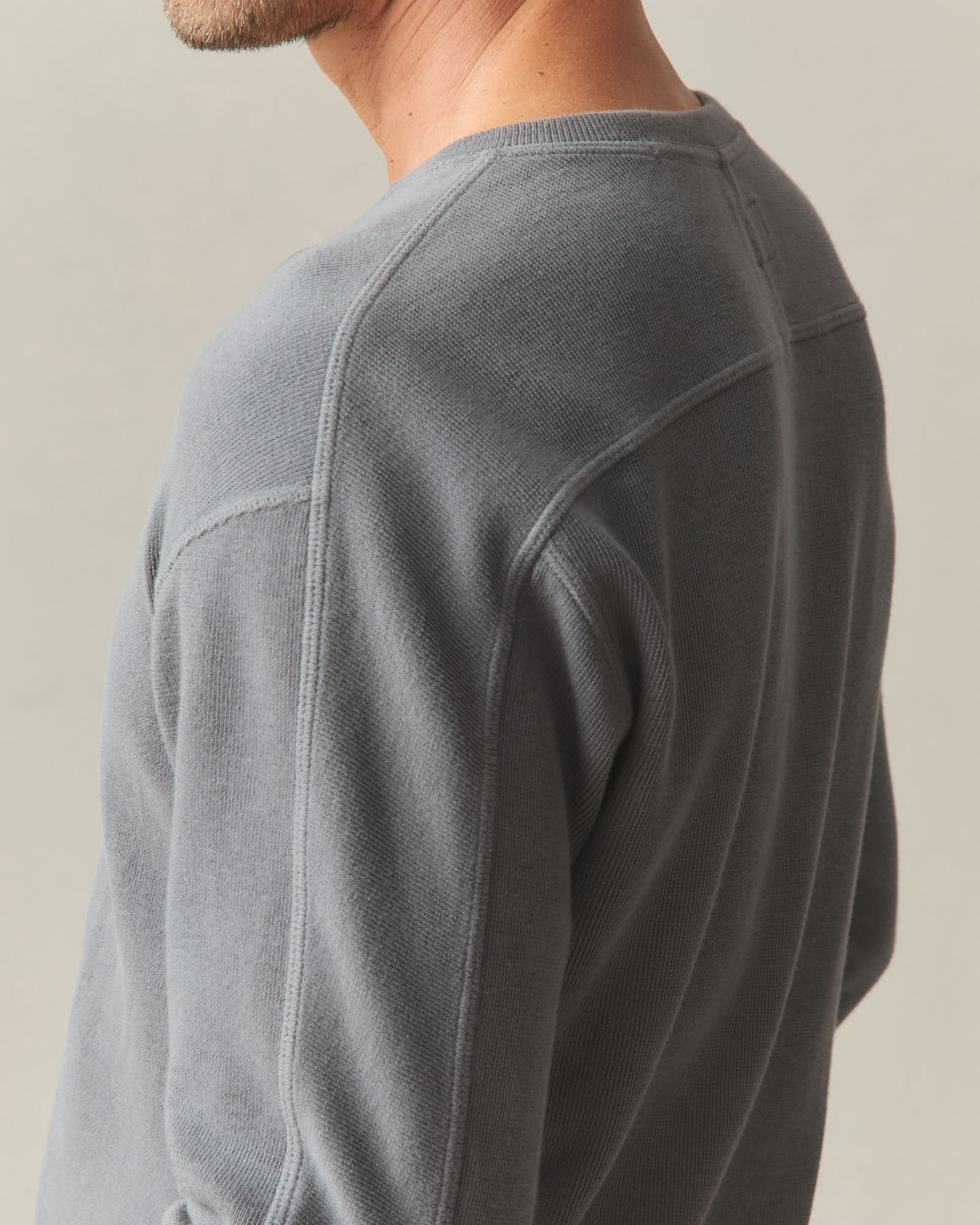 Men's French Rib Henley - Lava Smoke - Image 5