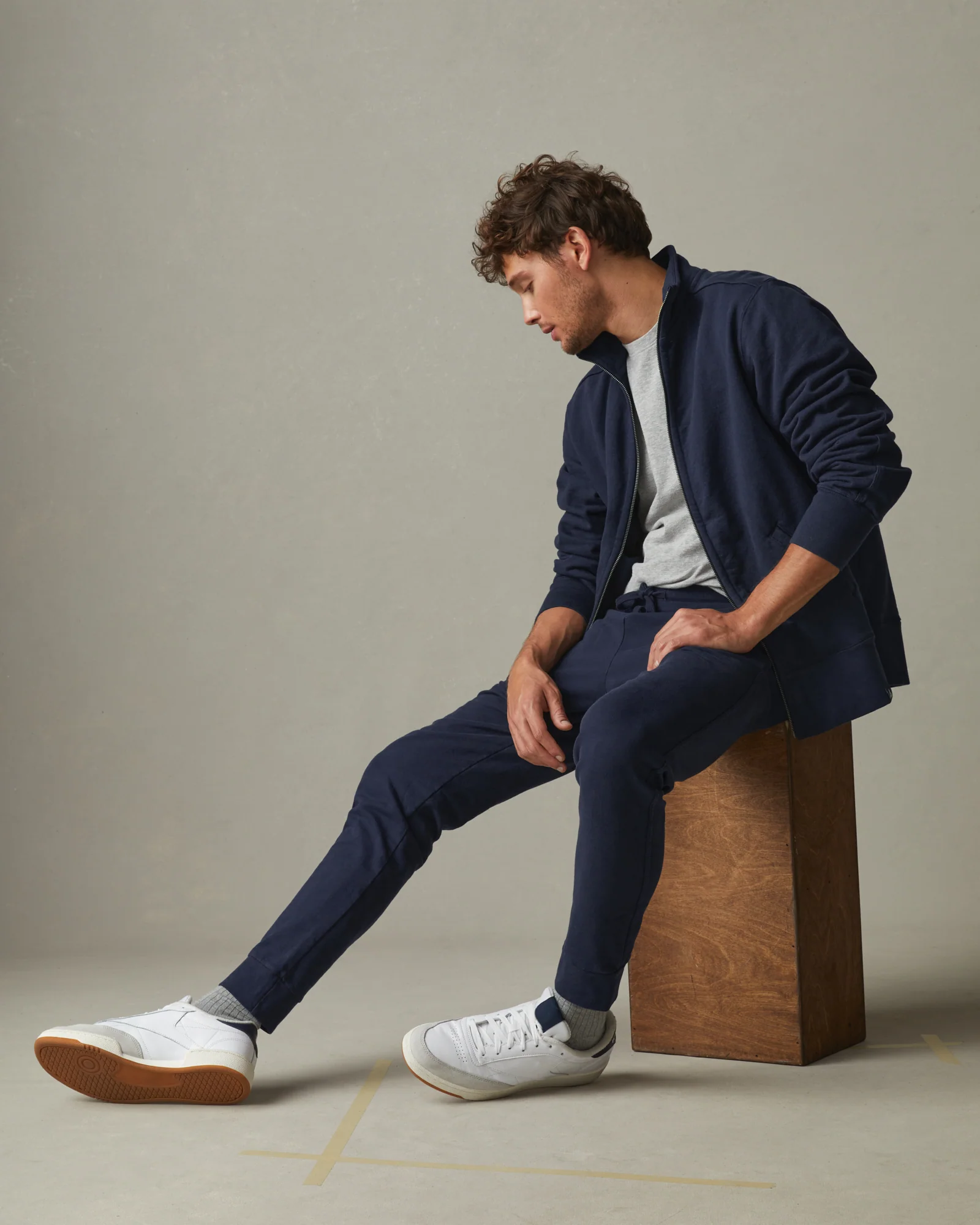 Men's French Terry Jogger - Oxford Blue - Image 5