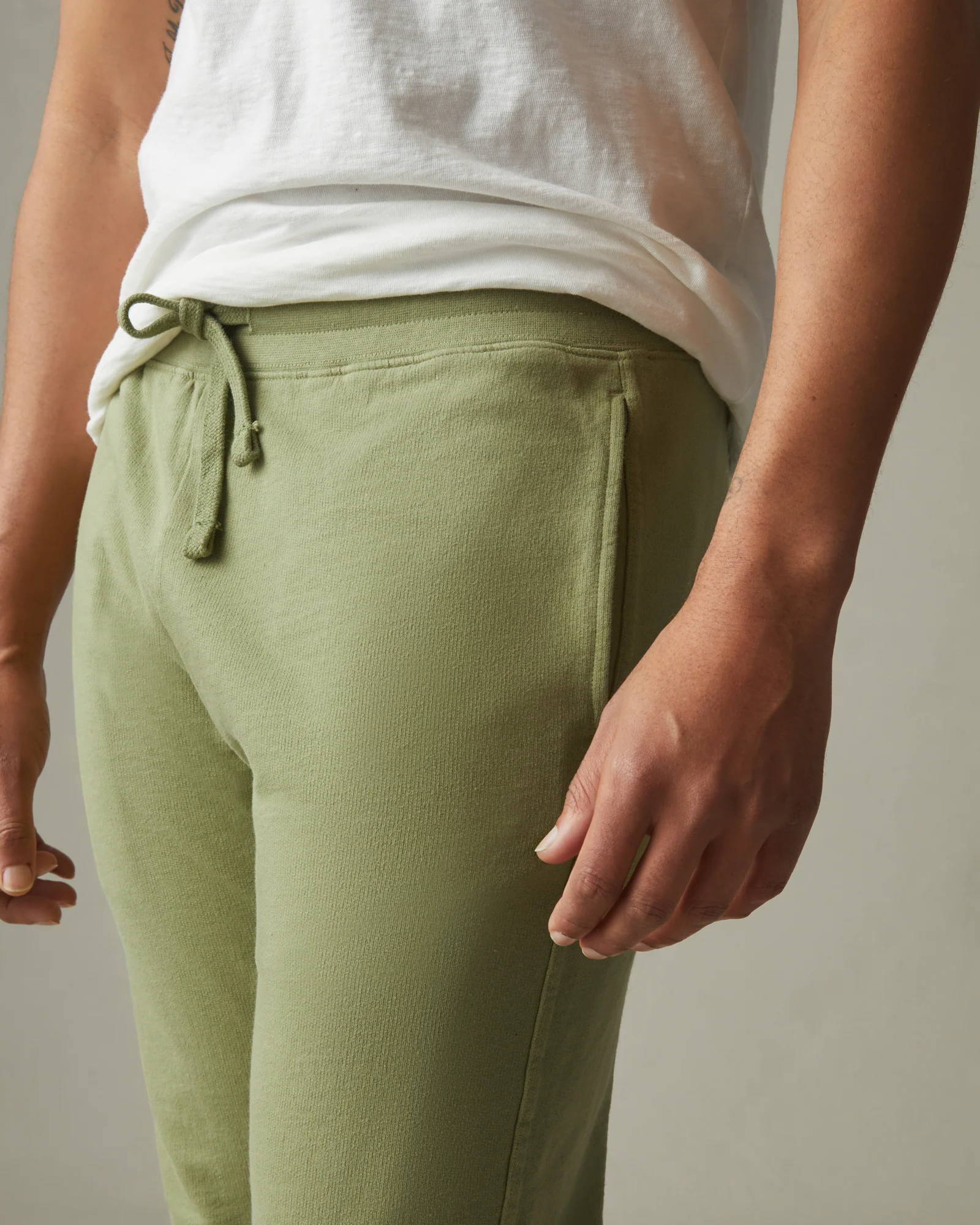 Men's French Terry Jogger - Pale Sage - Image 4