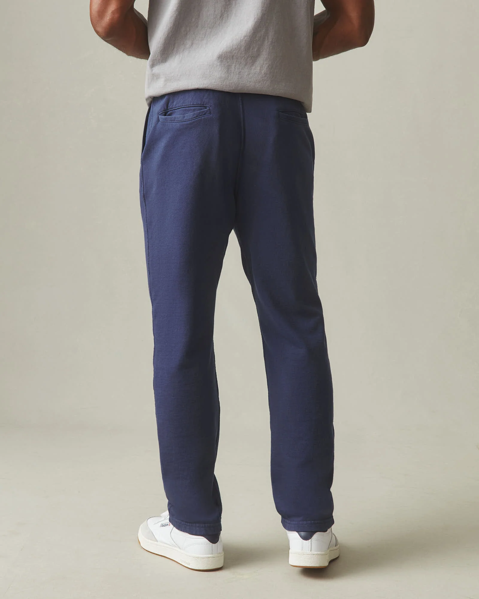 Men's French Terry Straight Pant - True Navy - Image 4