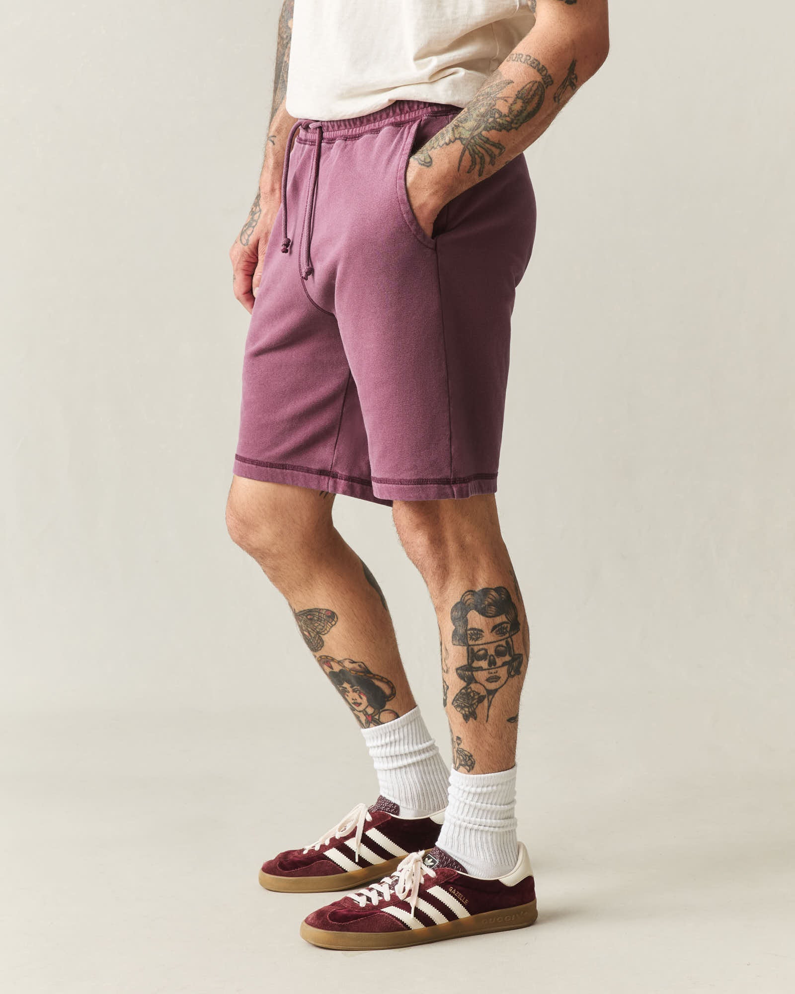 Men's Vintage Sweatshort - Vintage Windsor Wine - Image 2