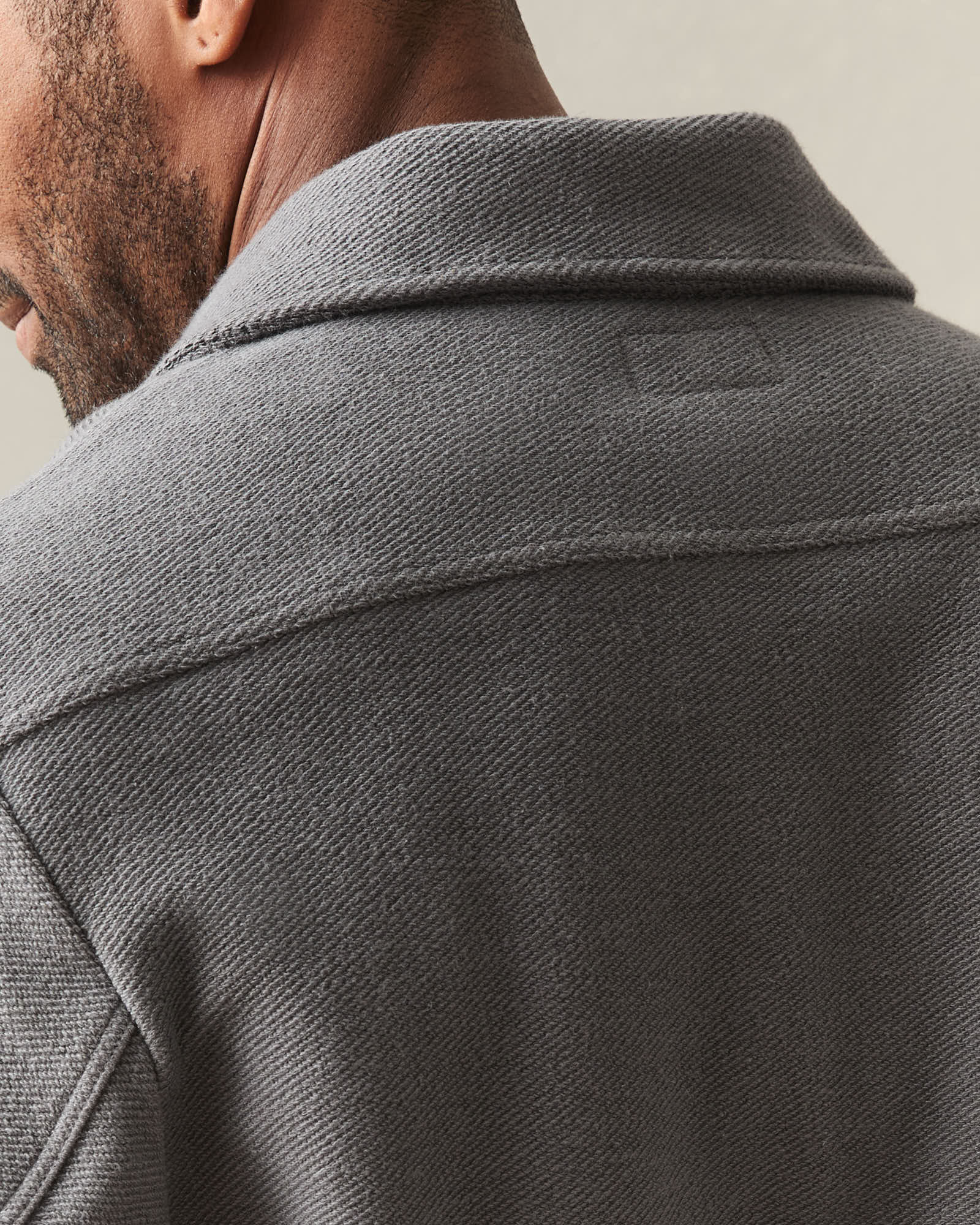 Men's French Terry Twill Shacket - Thunderstorm - Image 6