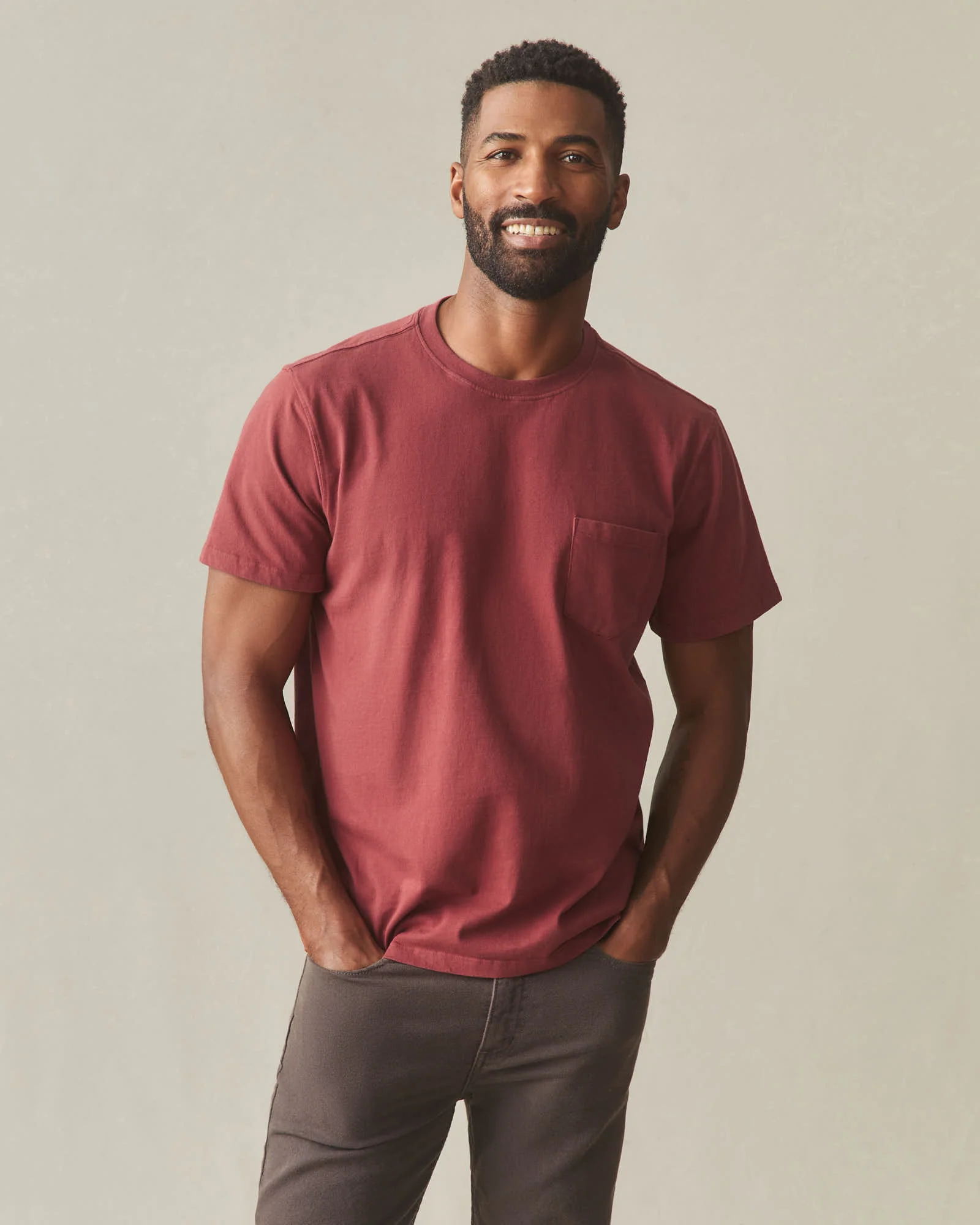 Men's Pocket Tee - Spiced Apple - Image 2