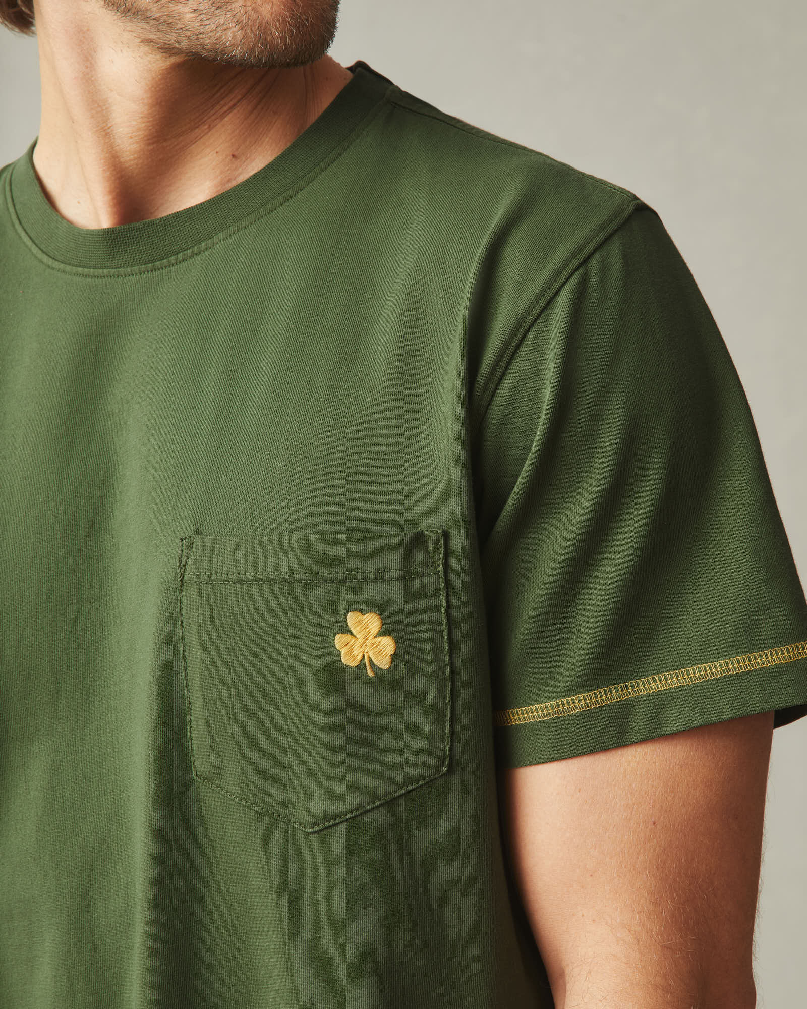 Men's Heavyweight Pocket Tee St. Patrick's Day - Chive - Image 2