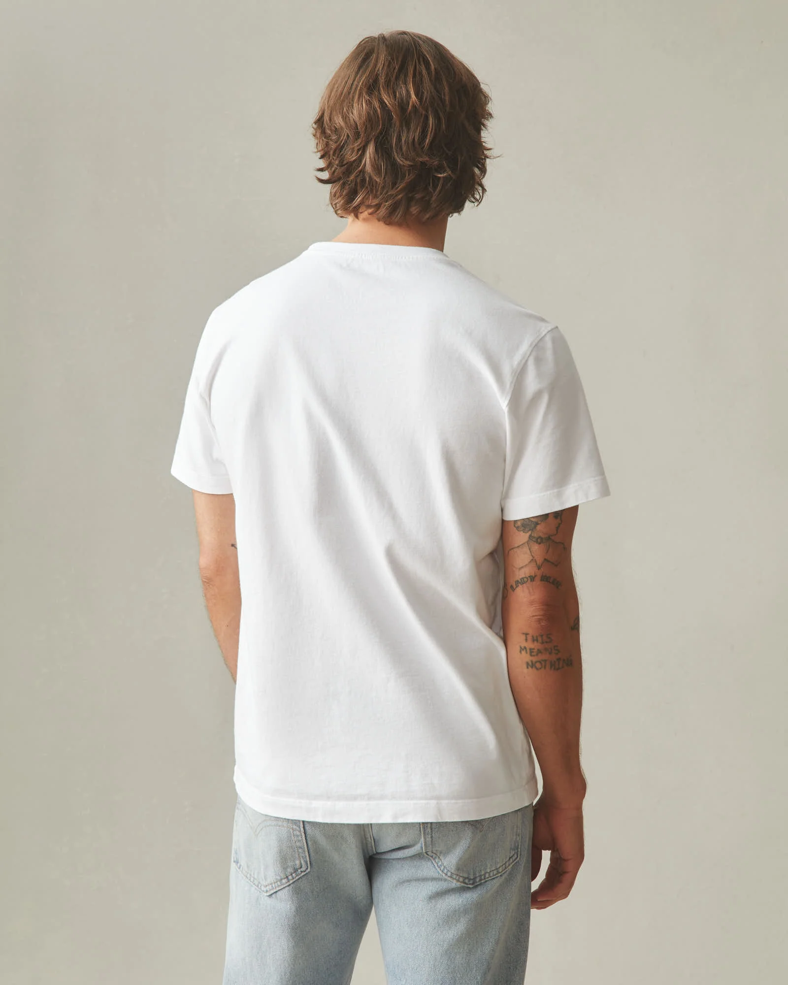 Men's Pocket Tee - White - Image 3