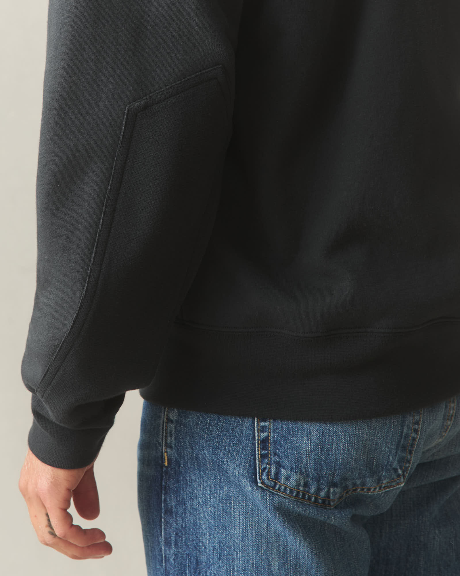 Men's Lined Bomber Jacket - Black - Image 6