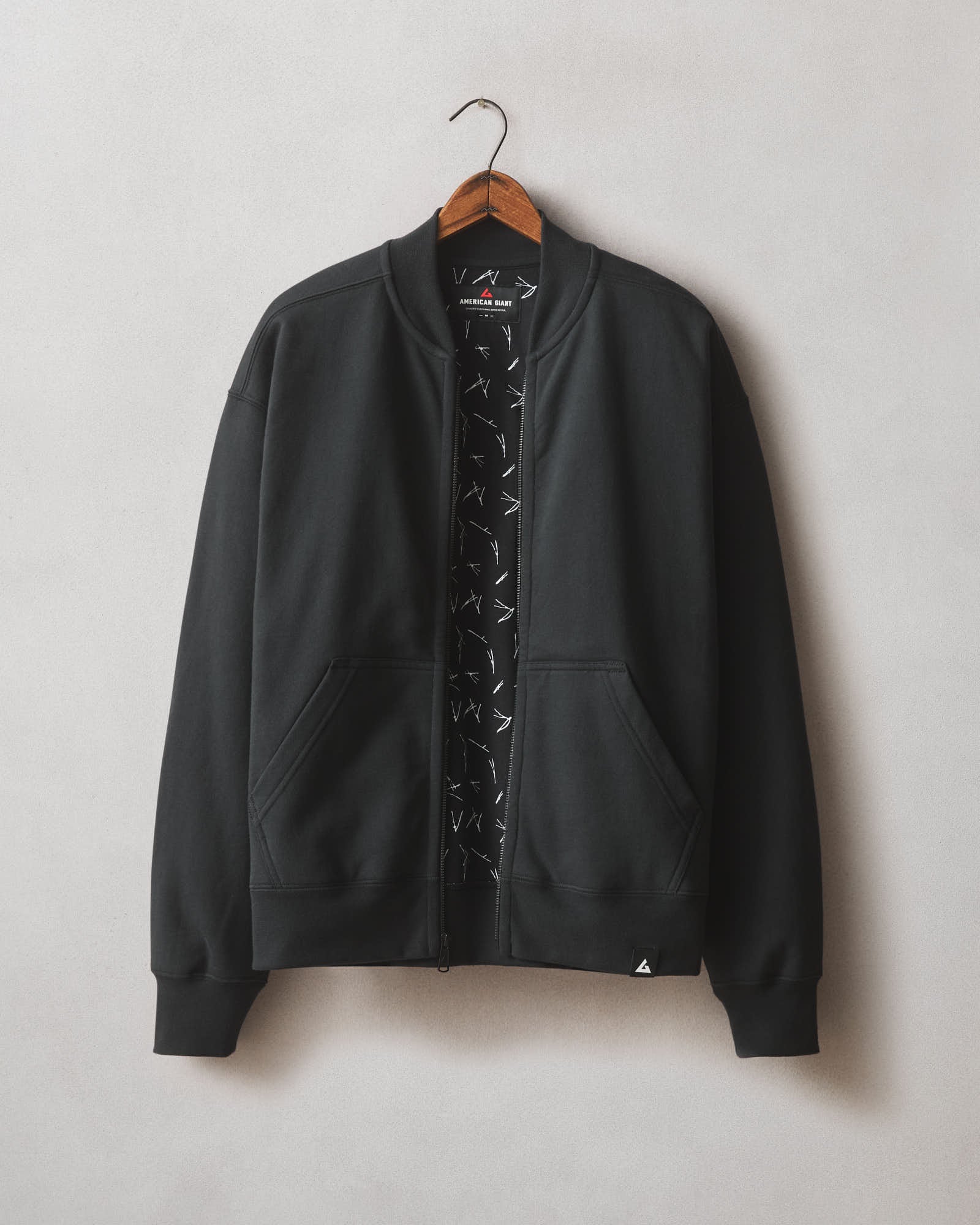 Men's Lined Bomber Jacket - Black - Image 8