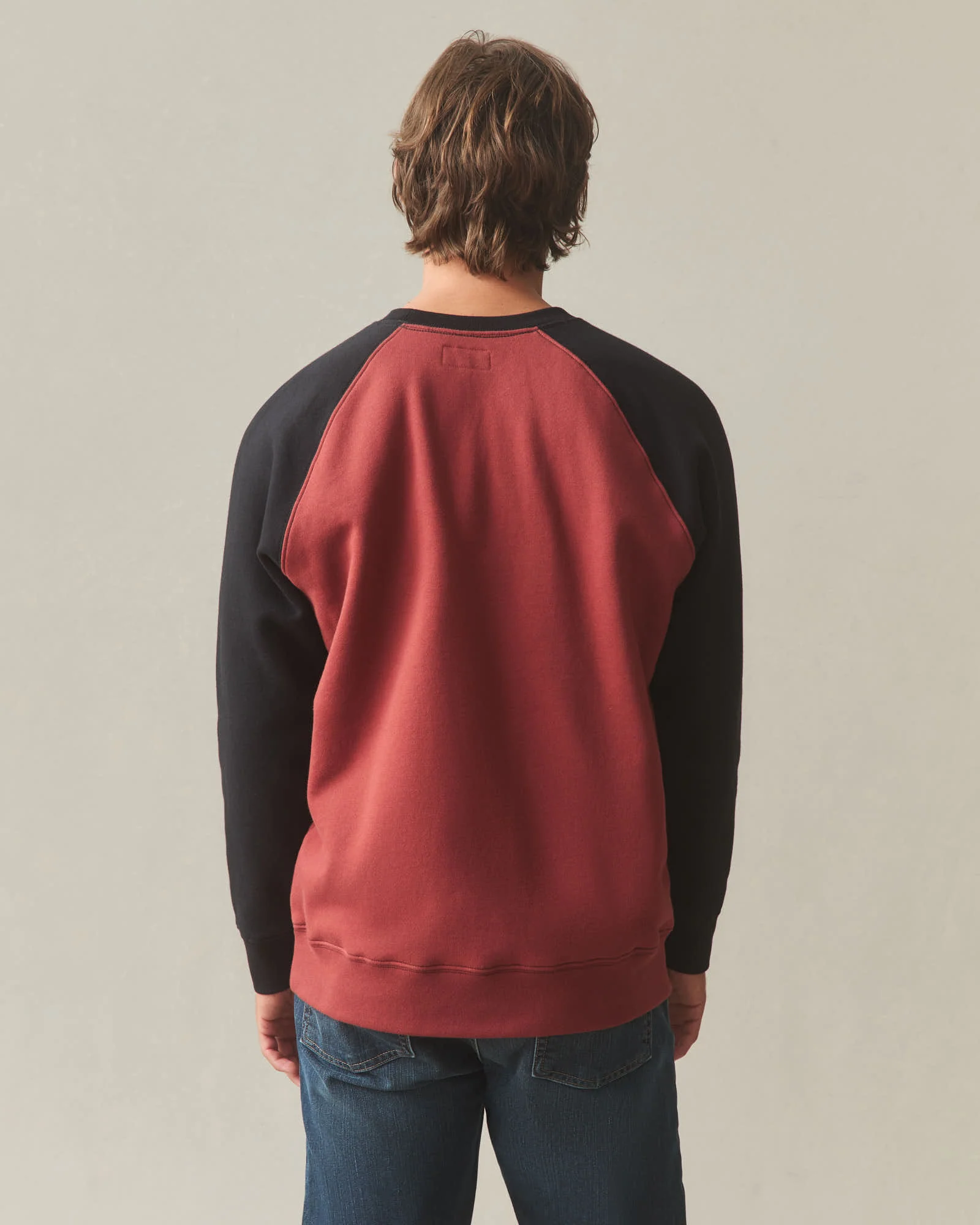 Men's Colorblock Midweight Crewneck - Spiced Apple Black - Image 4