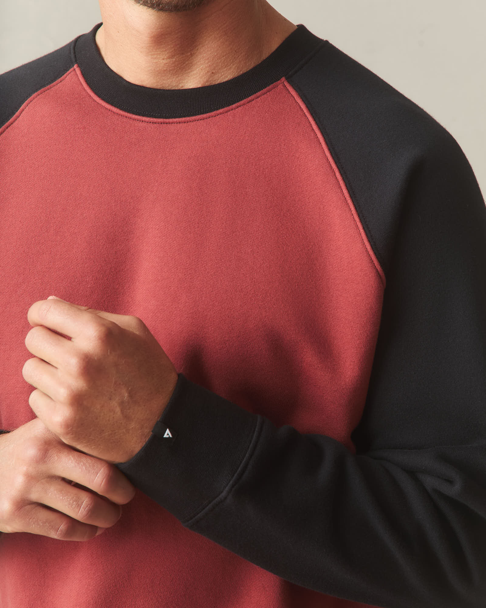 Men's Colorblock Midweight Crewneck - Spiced Apple Black - Image 5