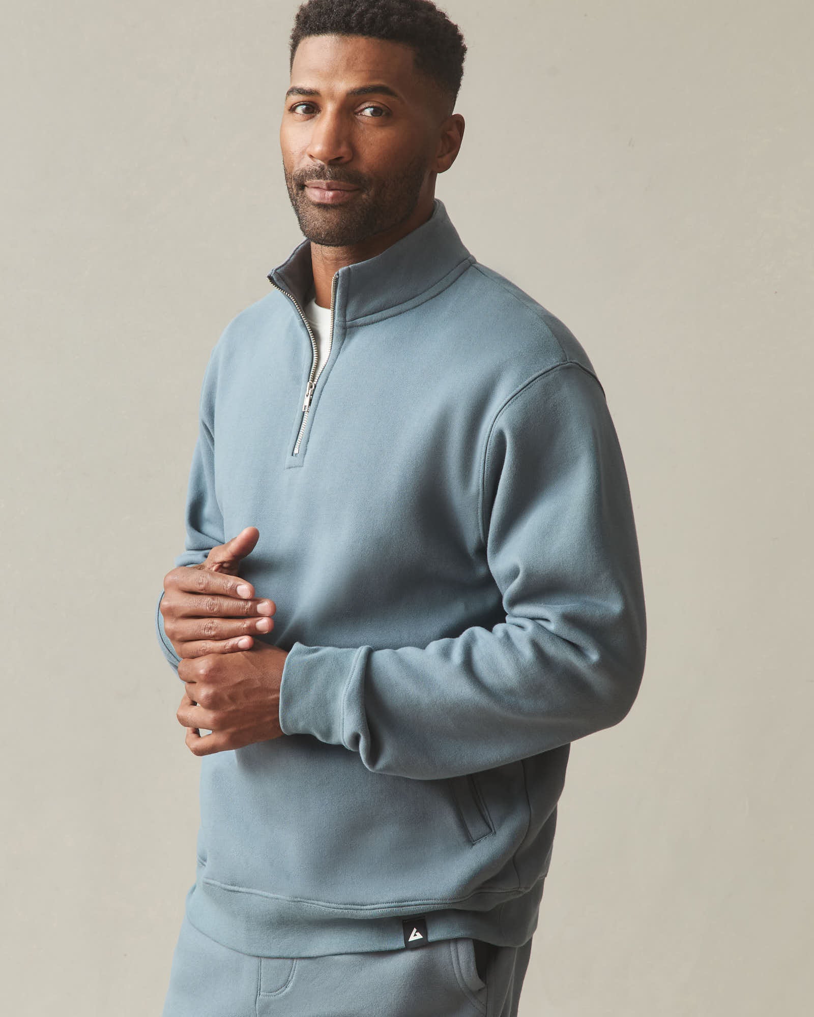 Men's Midweight Half Zip - Stormy Weather - Image 3