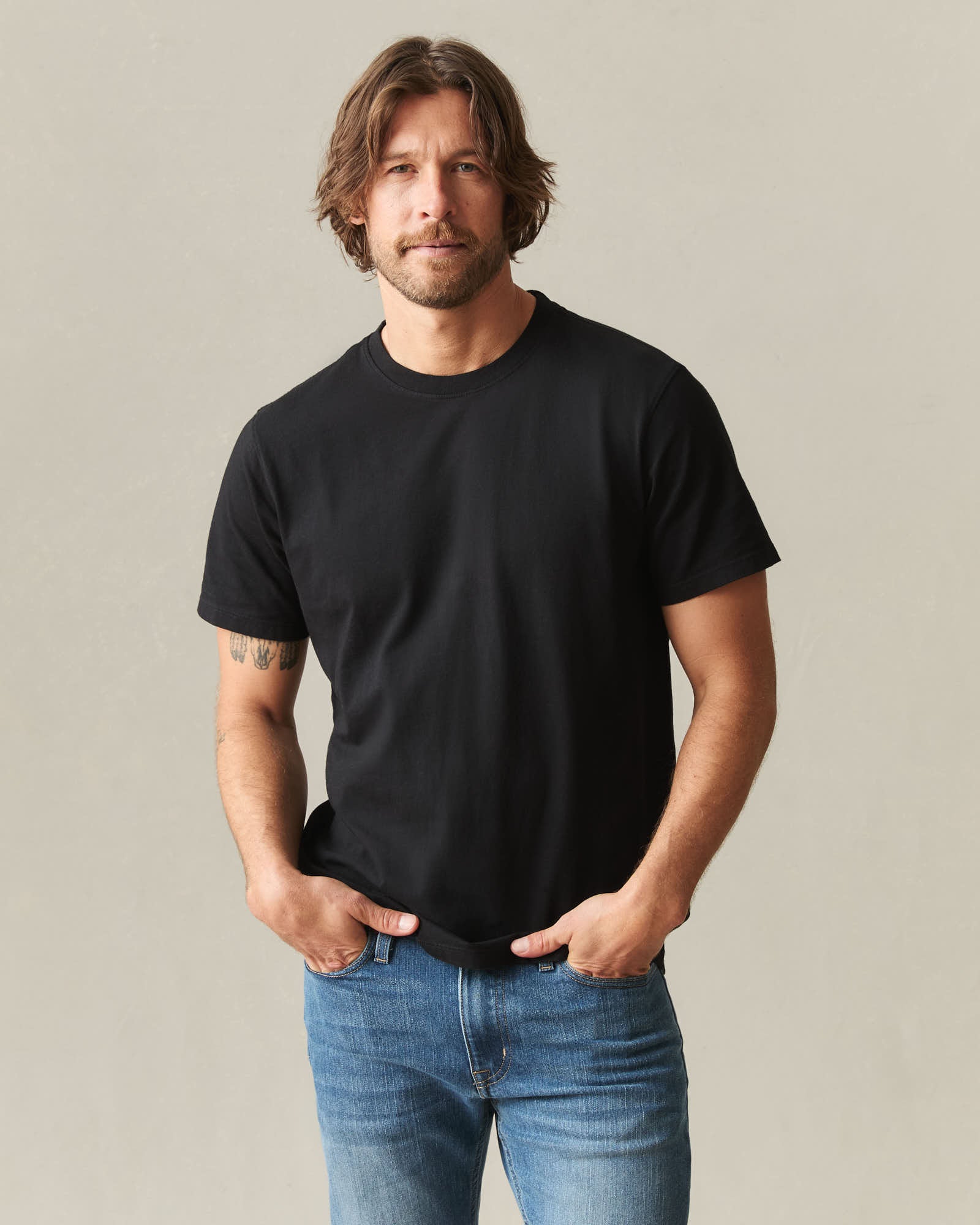 Men's Midweight Tee - Black - Image 2