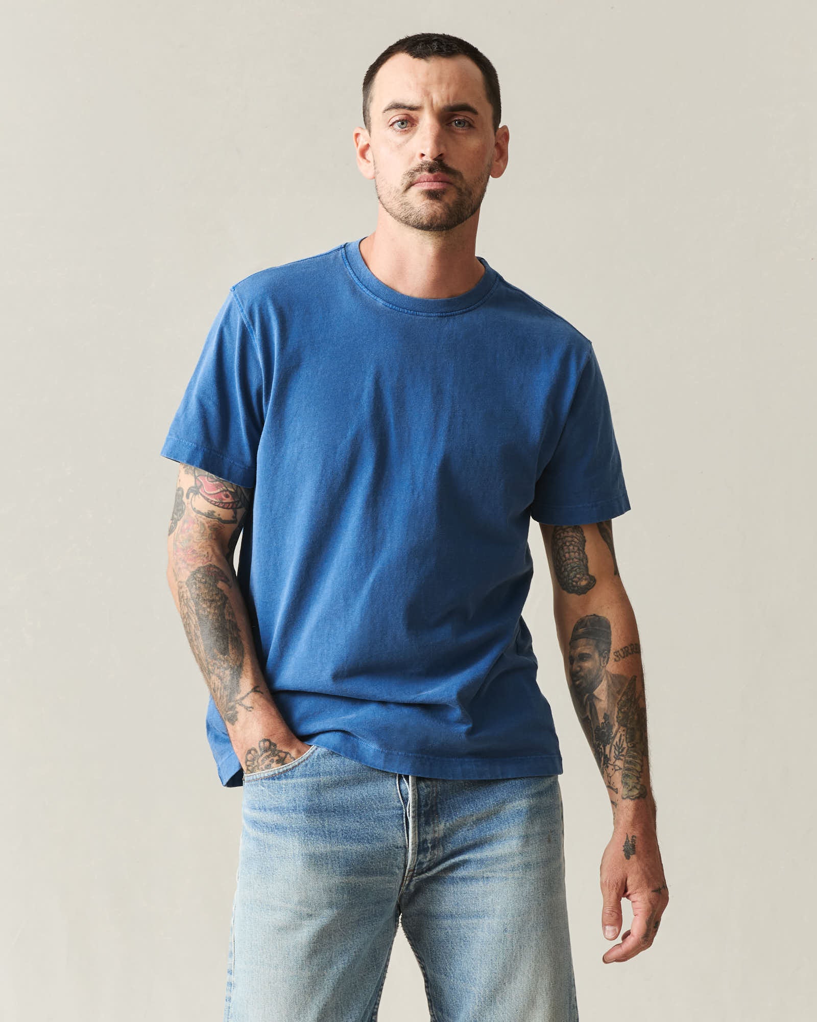 Men's Midweight Tee - Estate Blue - Image 2