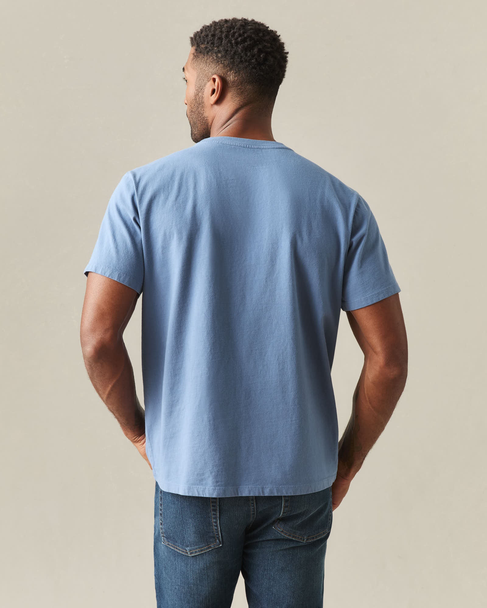 Men's Midweight Tee - Moonlight Blue - Image 3